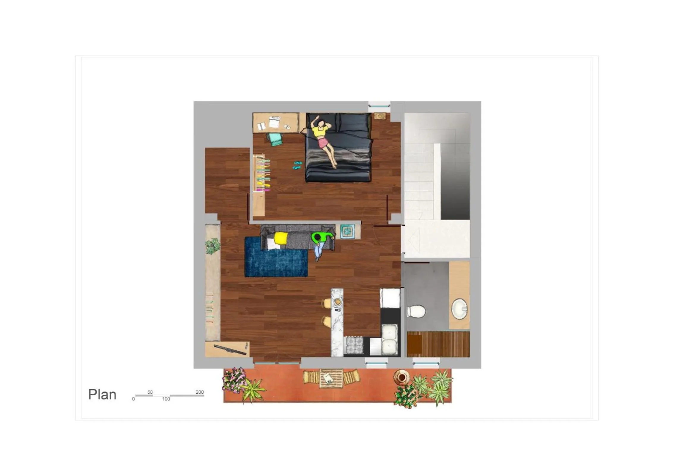 Floor plan in Casa Colibrì - Solemar Sicilia