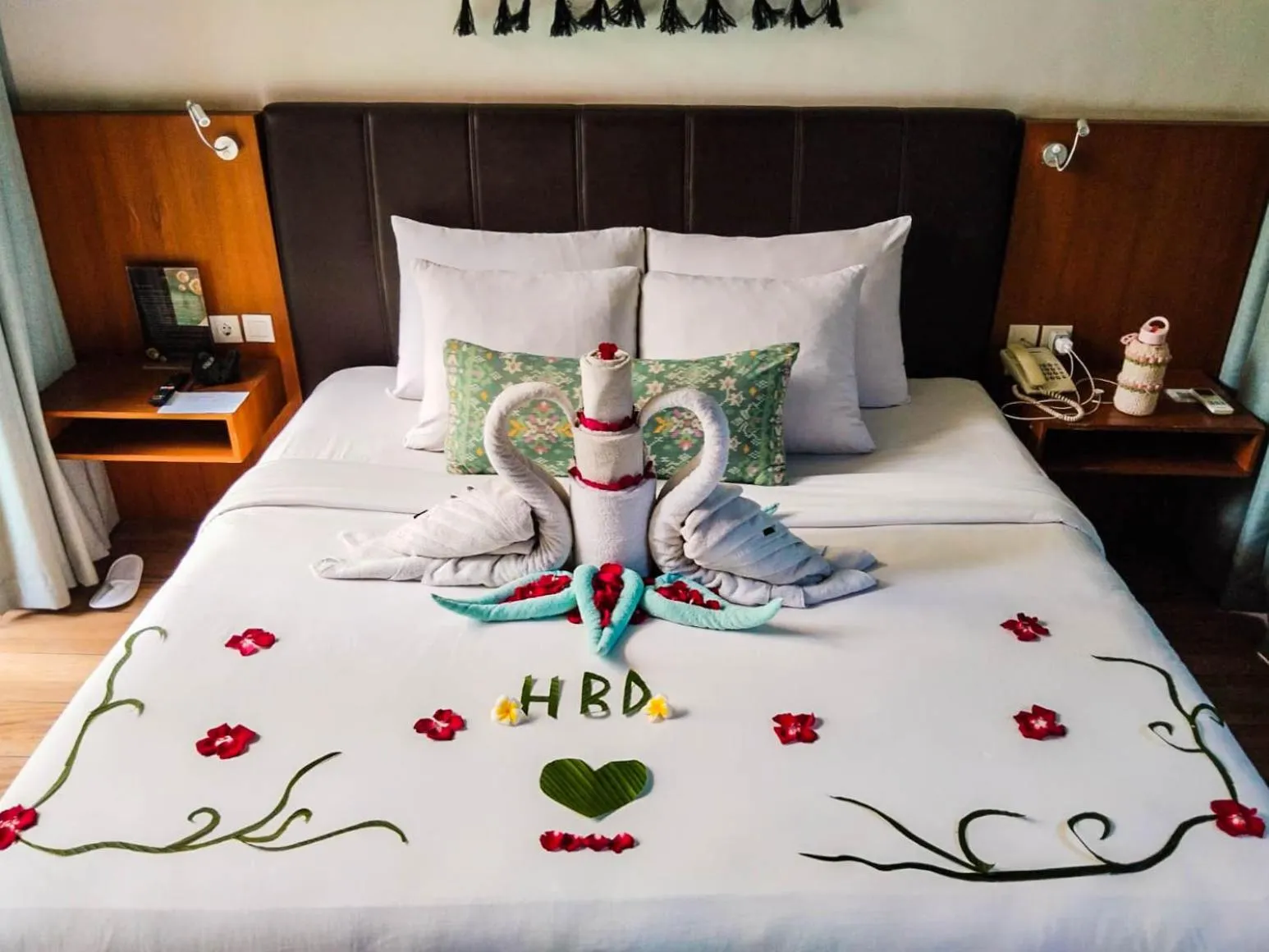 Bed in S18 Bali Villas