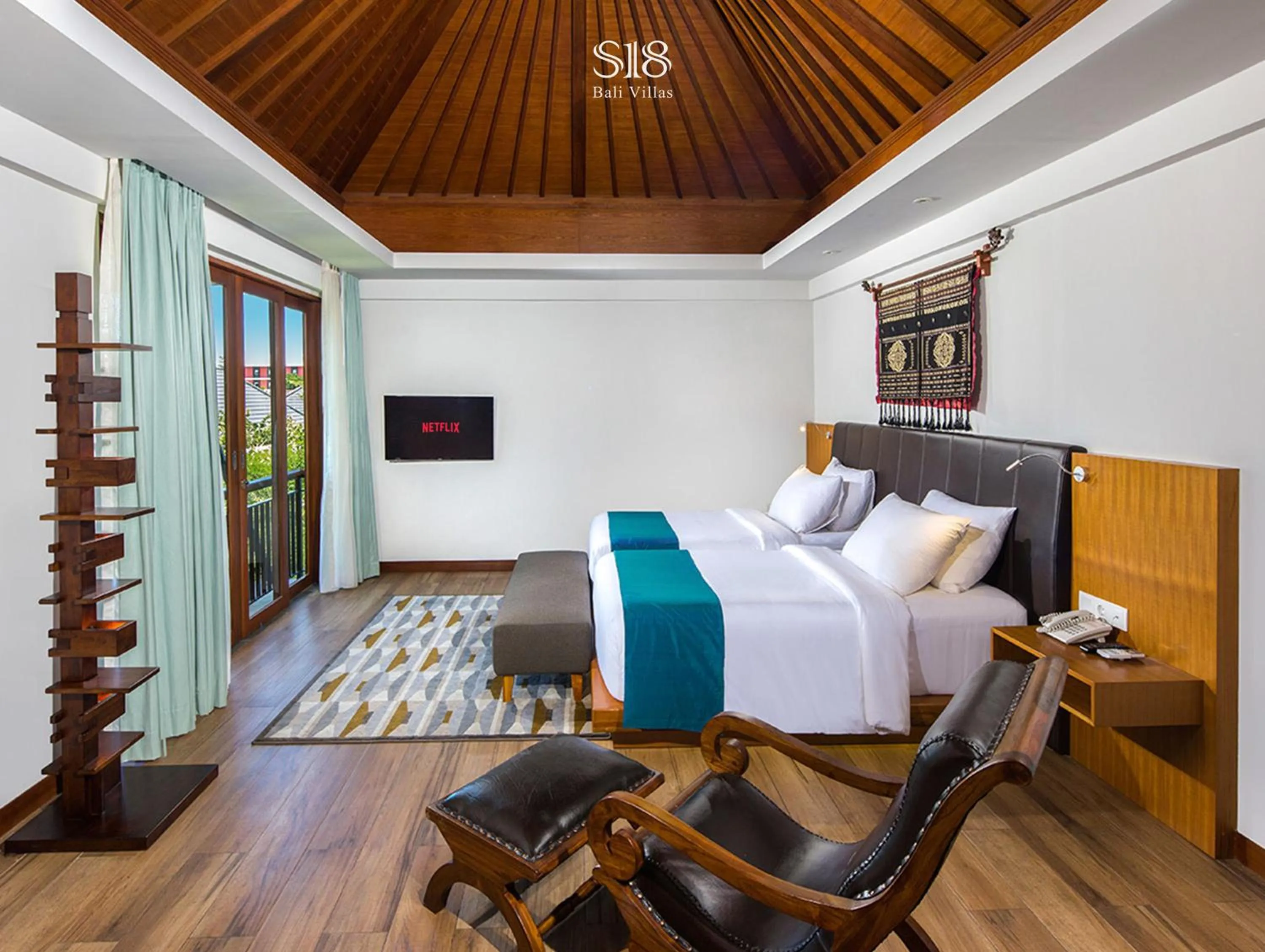 Bedroom, Bed in S18 Bali Villas
