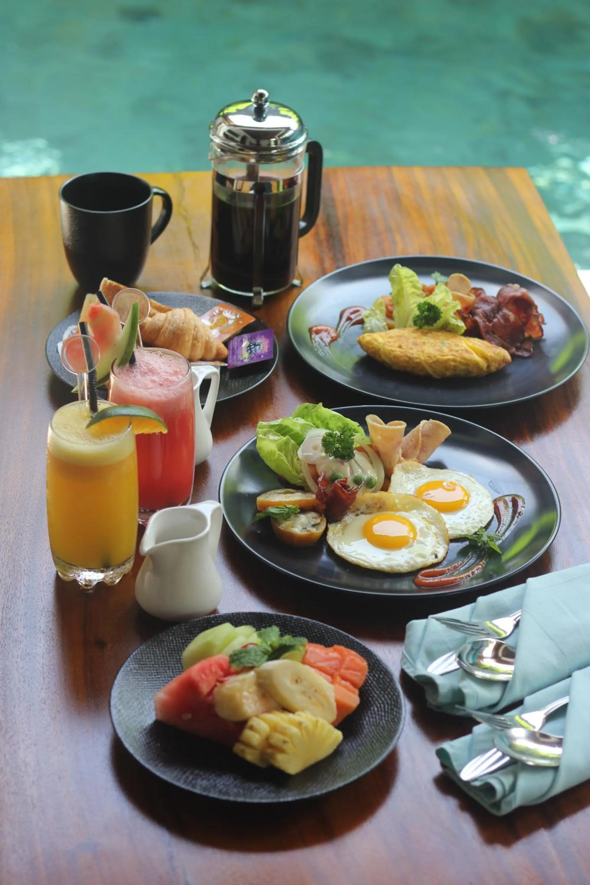 Continental breakfast in S18 Bali Villas
