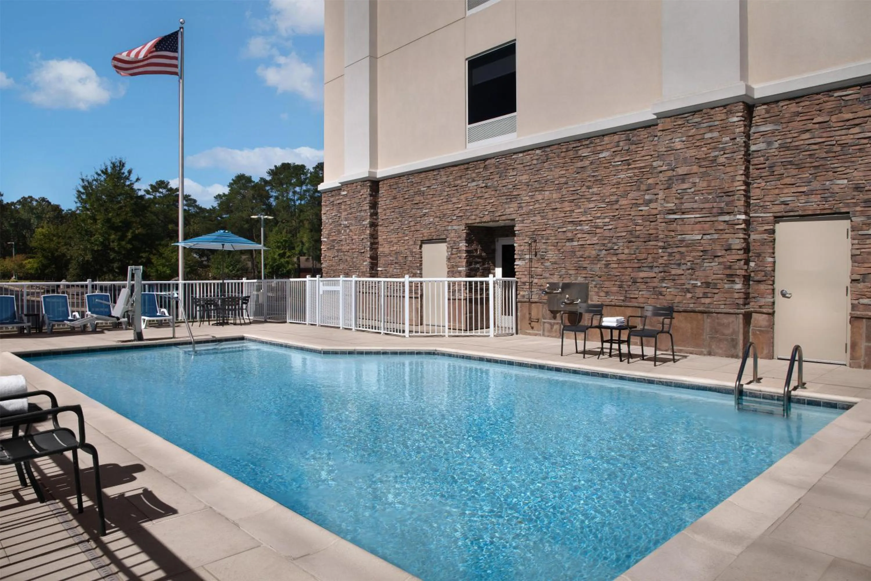 Pool view in Hampton Inn and Suites Fayetteville, NC