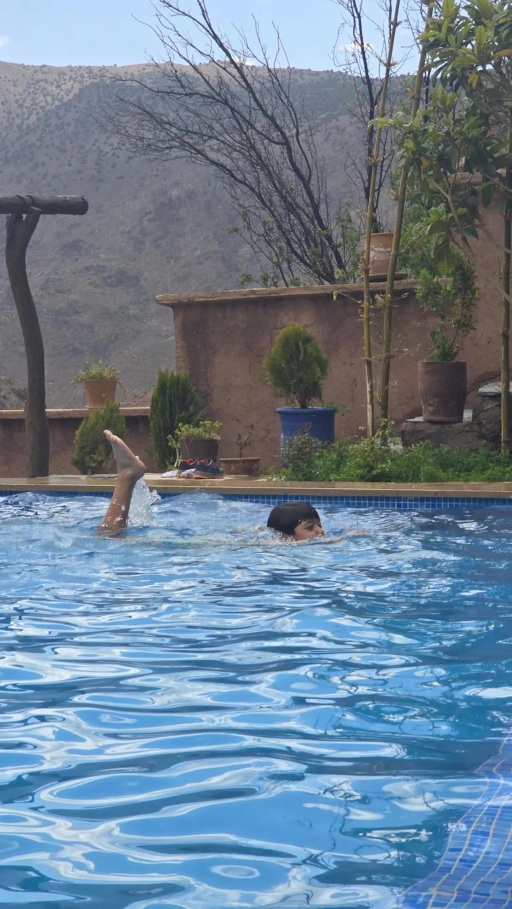Swimming pool in Toubkal Ecolodge