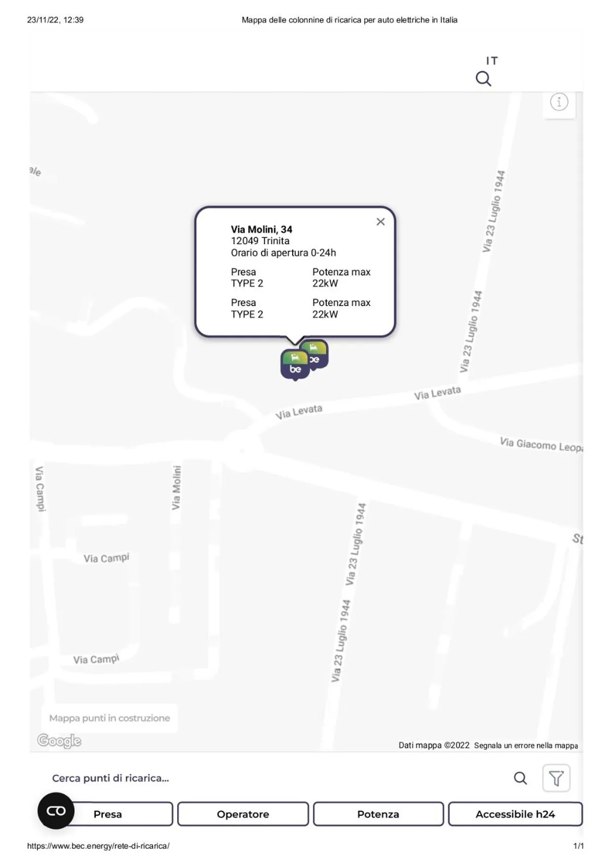 Floor plan in B&B Casa Danoi