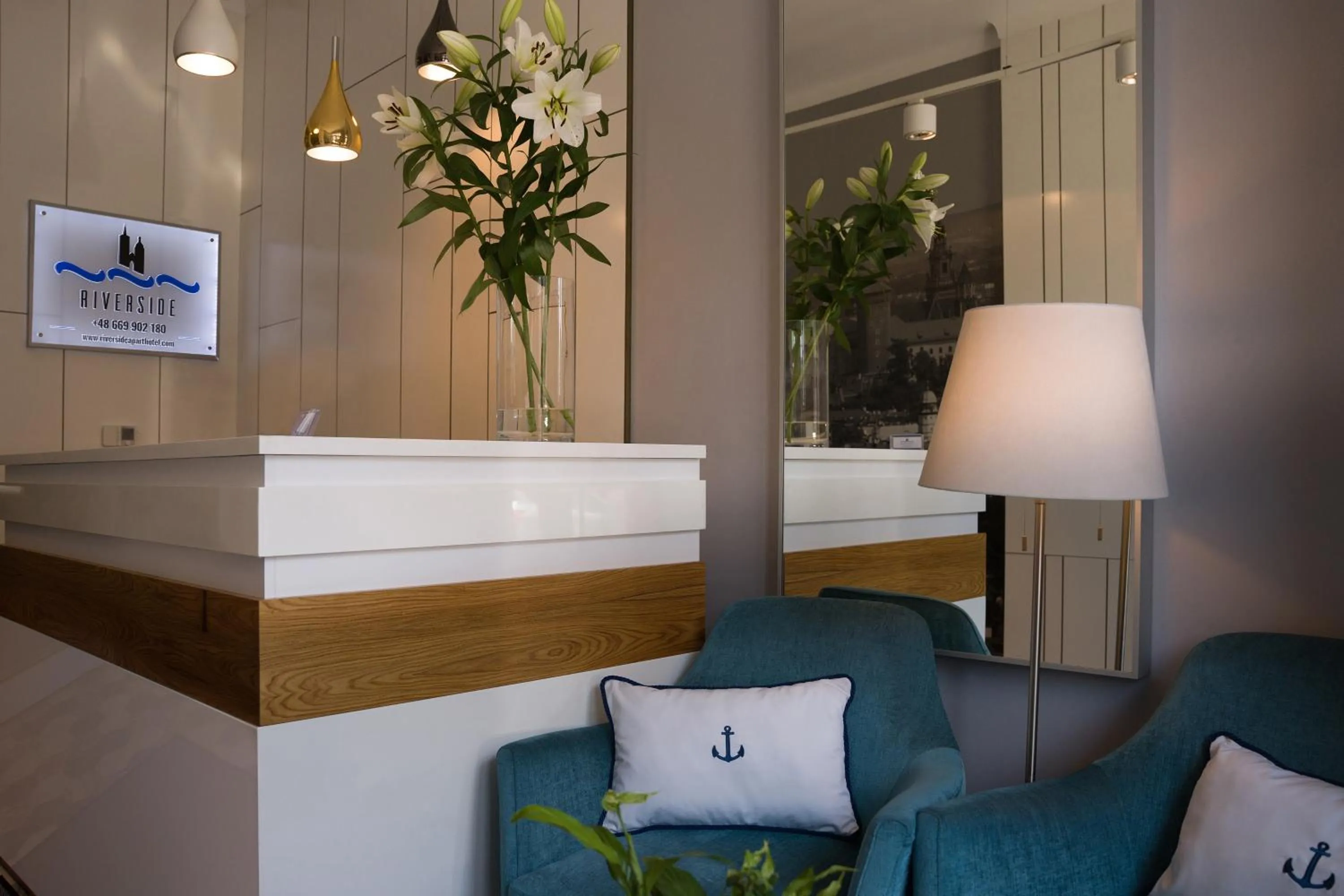 Lobby or reception in Riverside Aparthotel Cracow