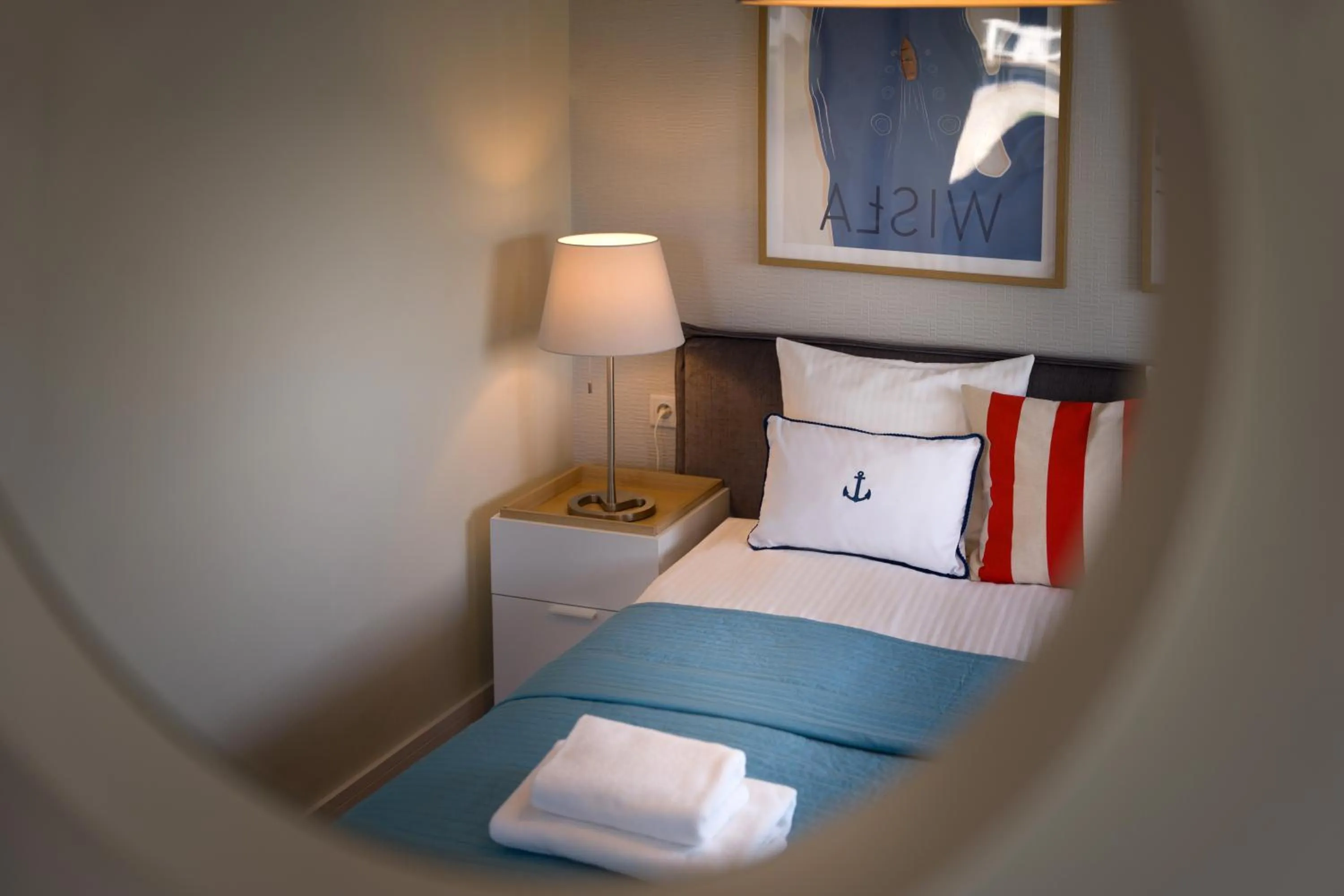 Bed in Riverside Aparthotel Cracow