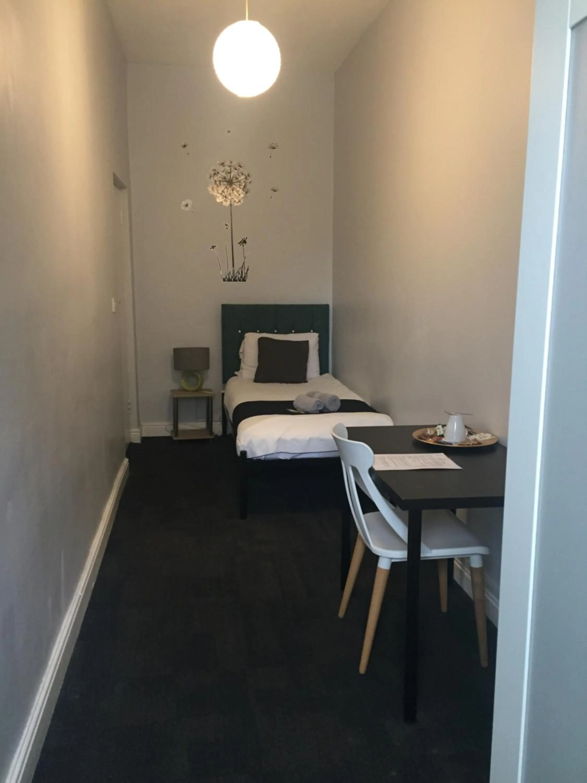 Decorative detail, Bed in Queens Guesthouse Manchester