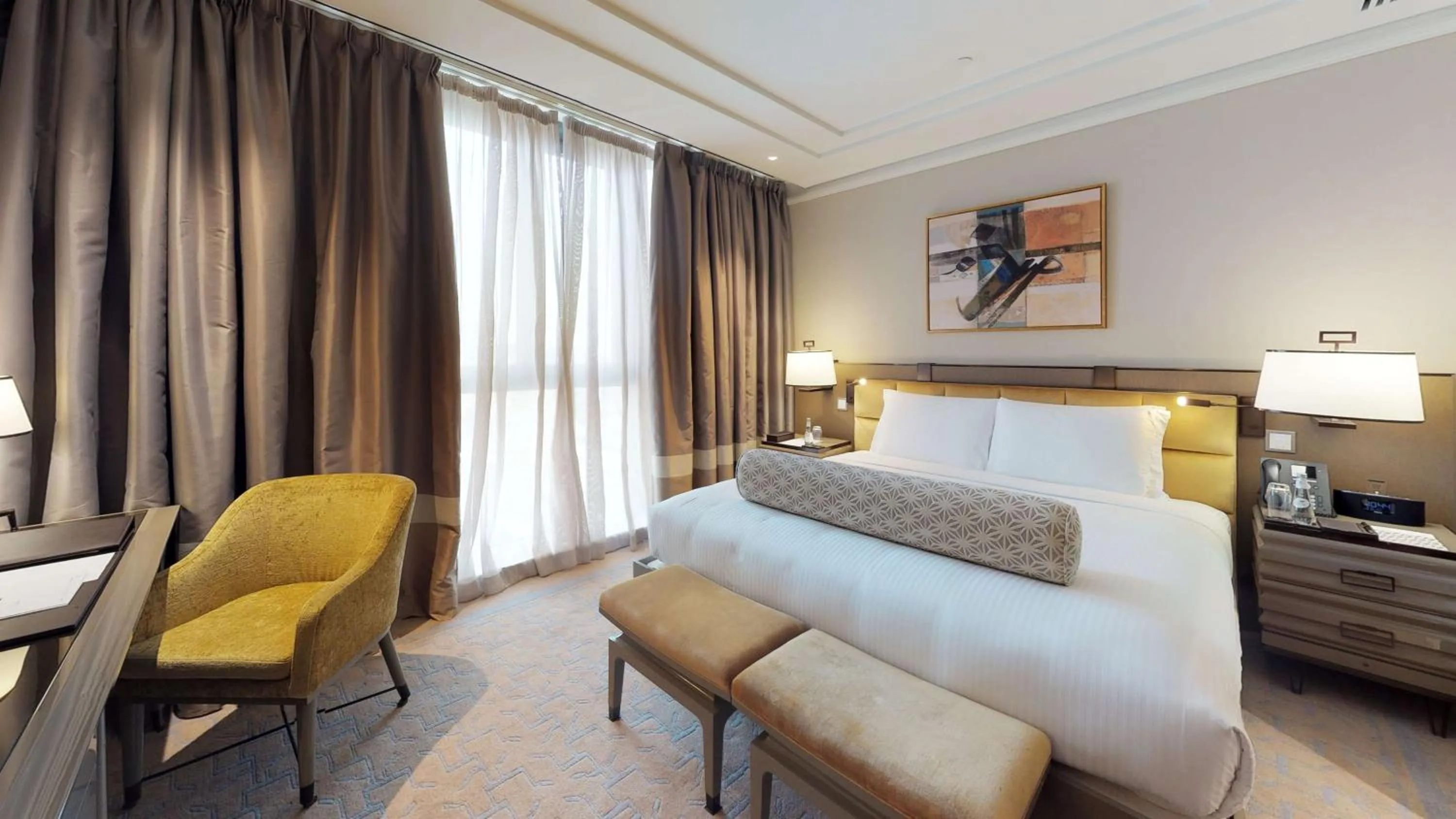 Bed in The Hotel Galleria Jeddah, Curio Collection by Hilton