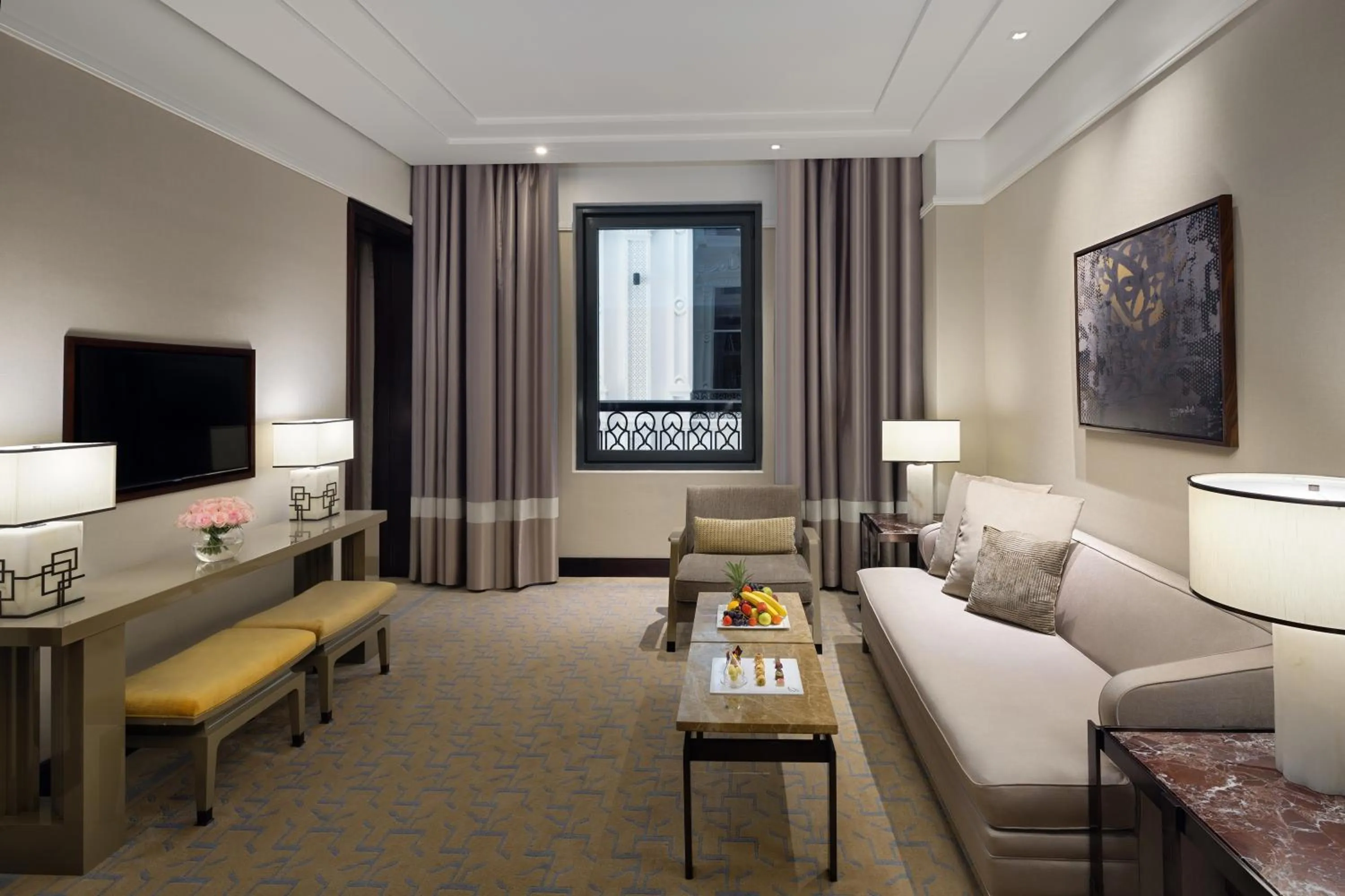 Living room in The Hotel Galleria Jeddah, Curio Collection by Hilton