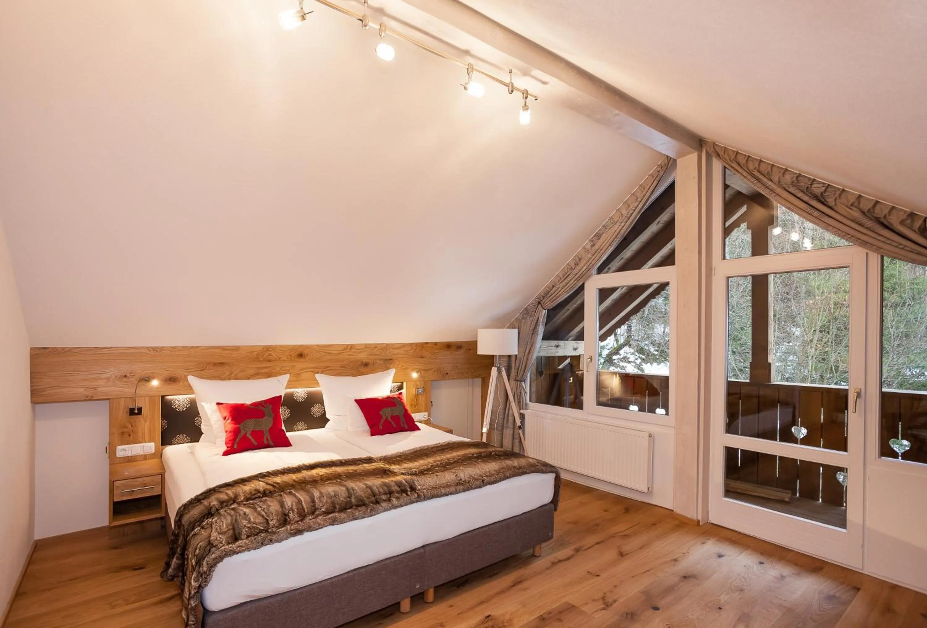 Balcony/Terrace, Bed in Hotel Bad Rain mit Oberstaufen PlusGolf