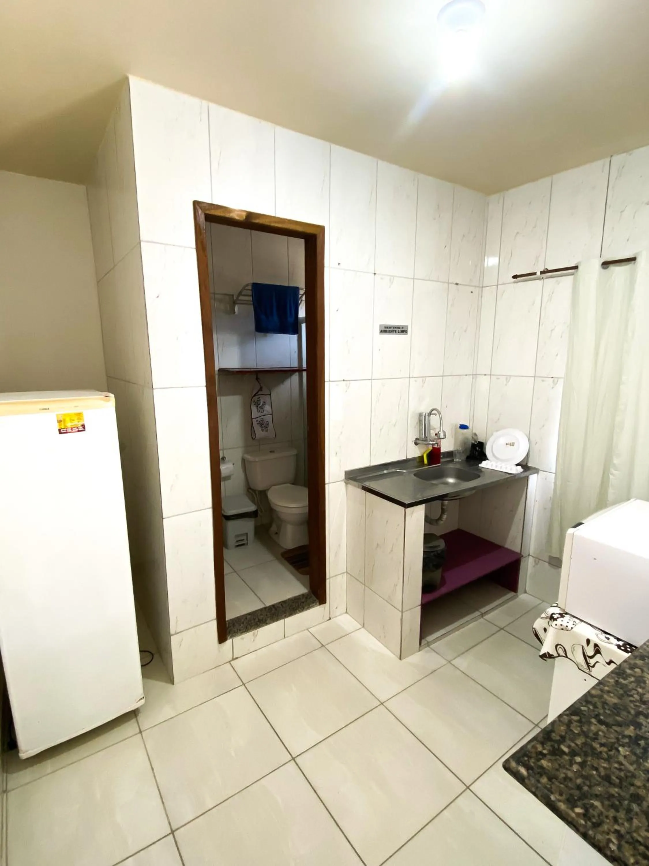 Kitchen or kitchenette in Pousada Village Rio Centro