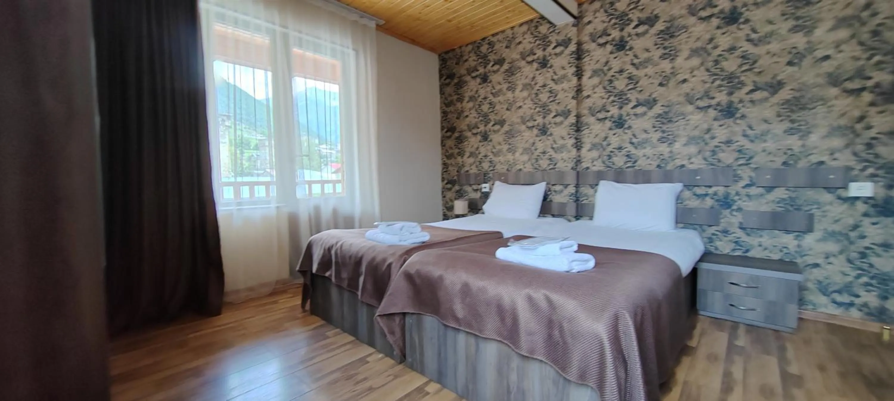 Bed in Hotel Svanseti