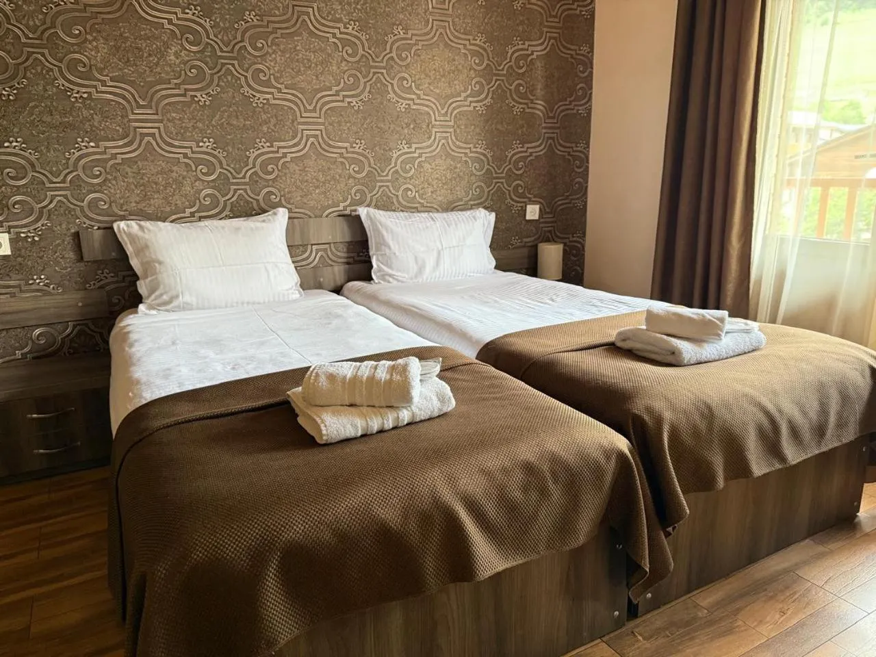 Bed in Hotel Svanseti