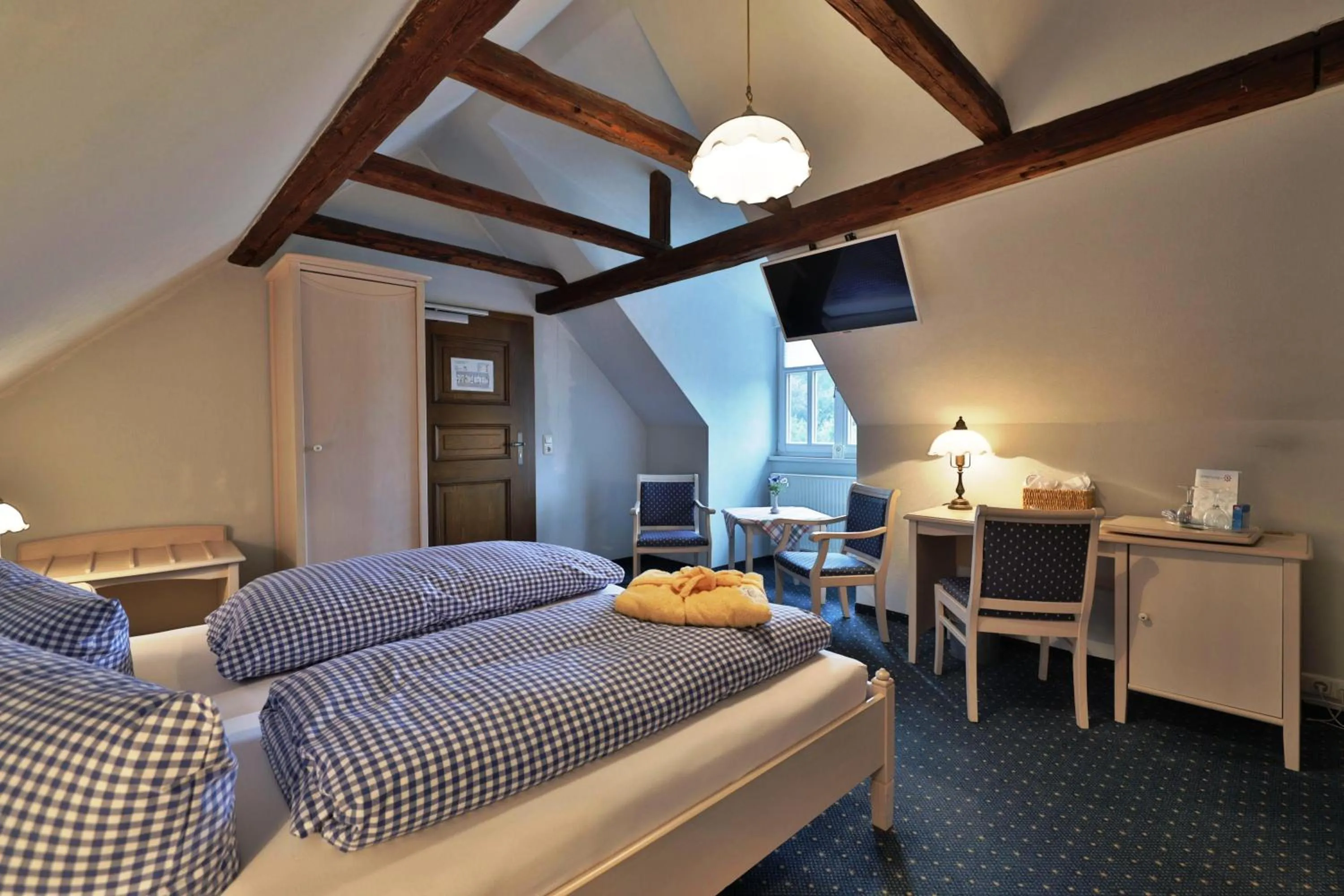 Photo of the whole room, Bed in Hotel Hammermühle