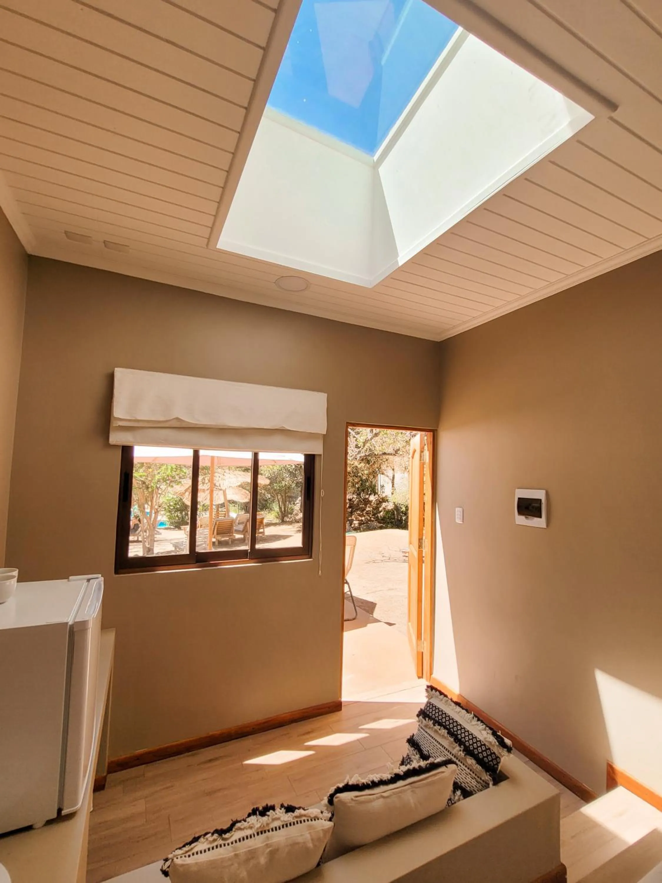 View (from property/room), Bed in Hotel El Tesoro de Elqui