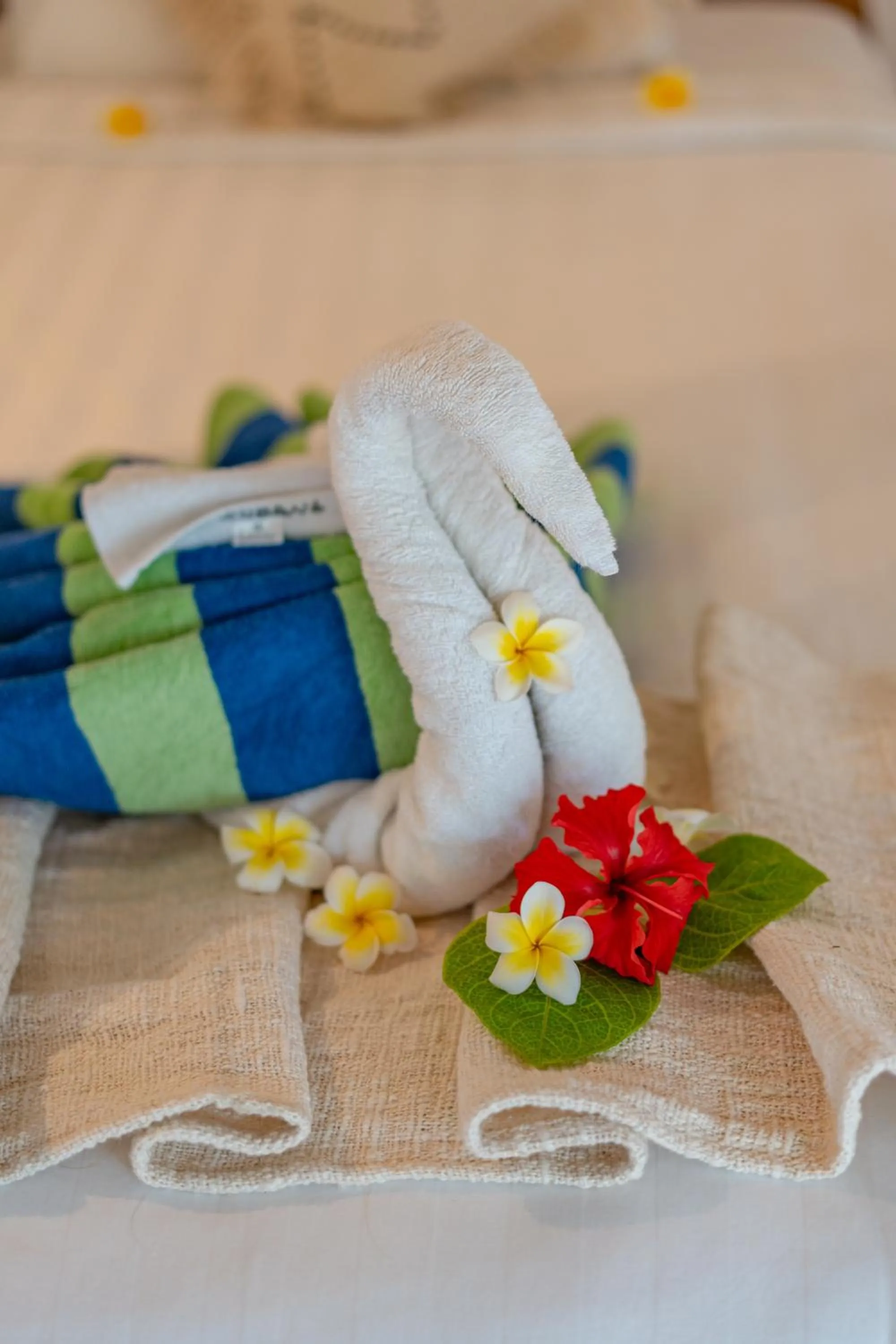 towels in The Cubang Hut's Lembongan