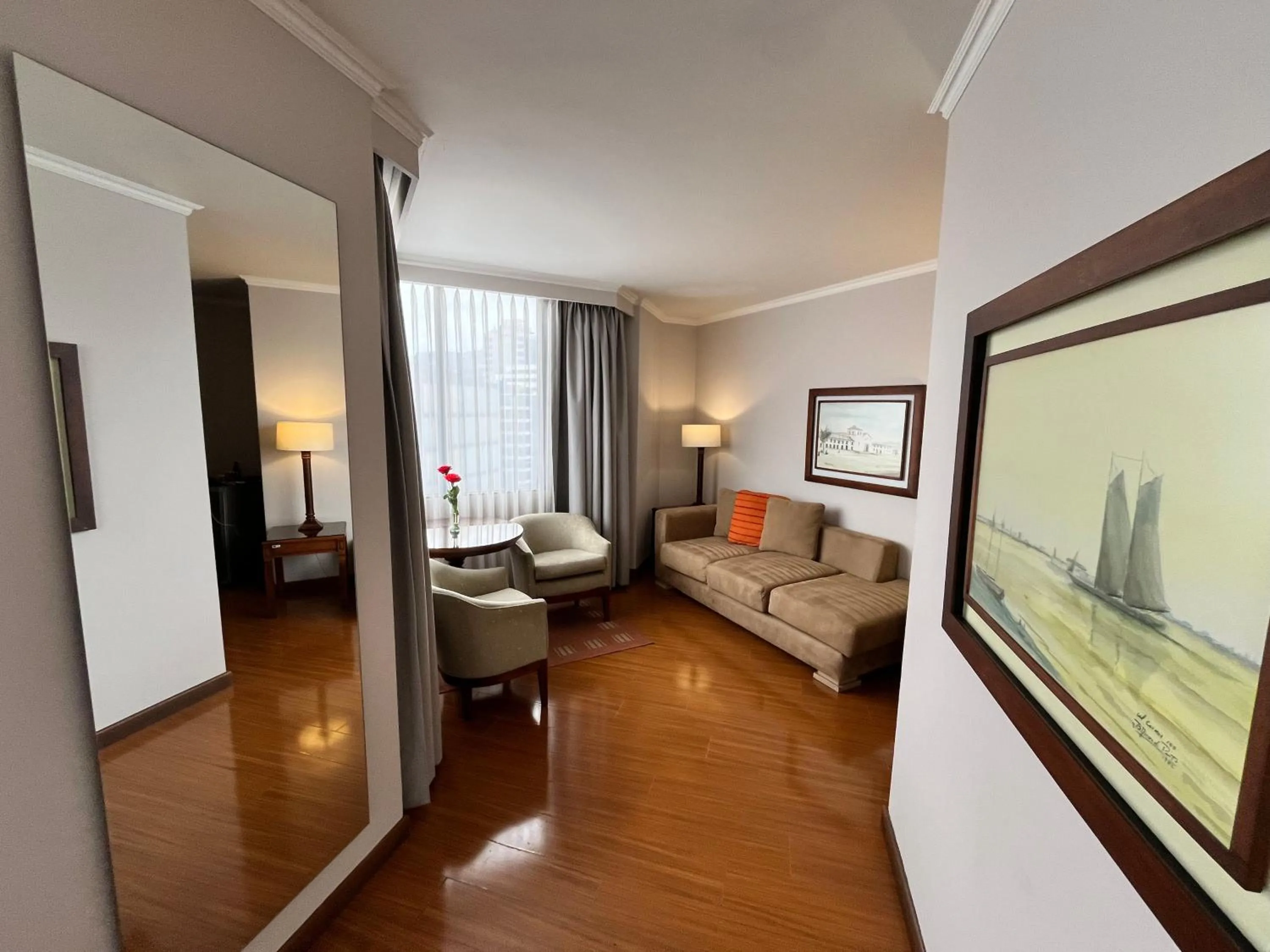 View (from property/room), Bed in Cosmos 100 Hotel & Centro de Convenciones - Hoteles Cosmos