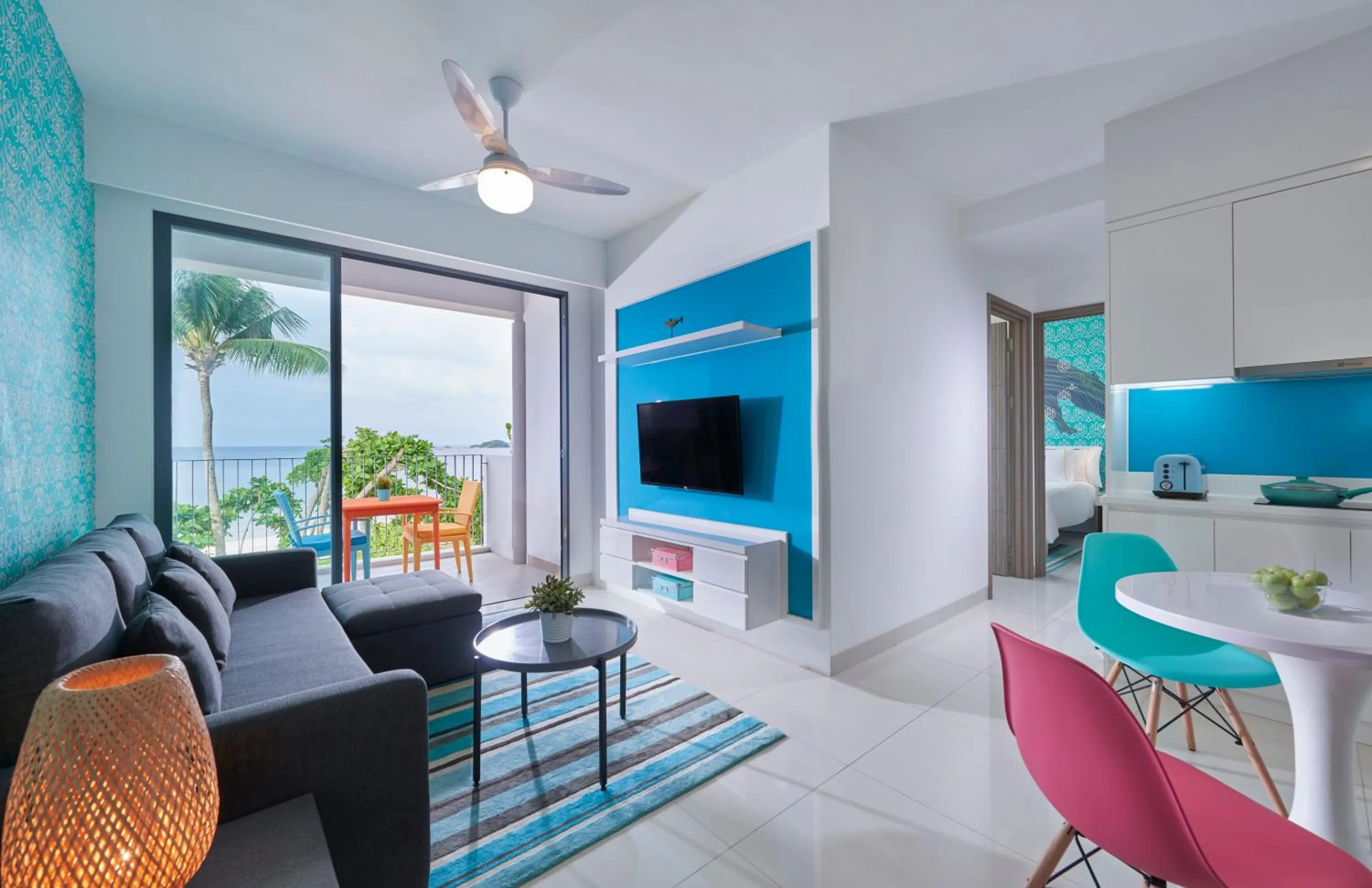 Living room in Cassia Bintan, part of Banyan Group