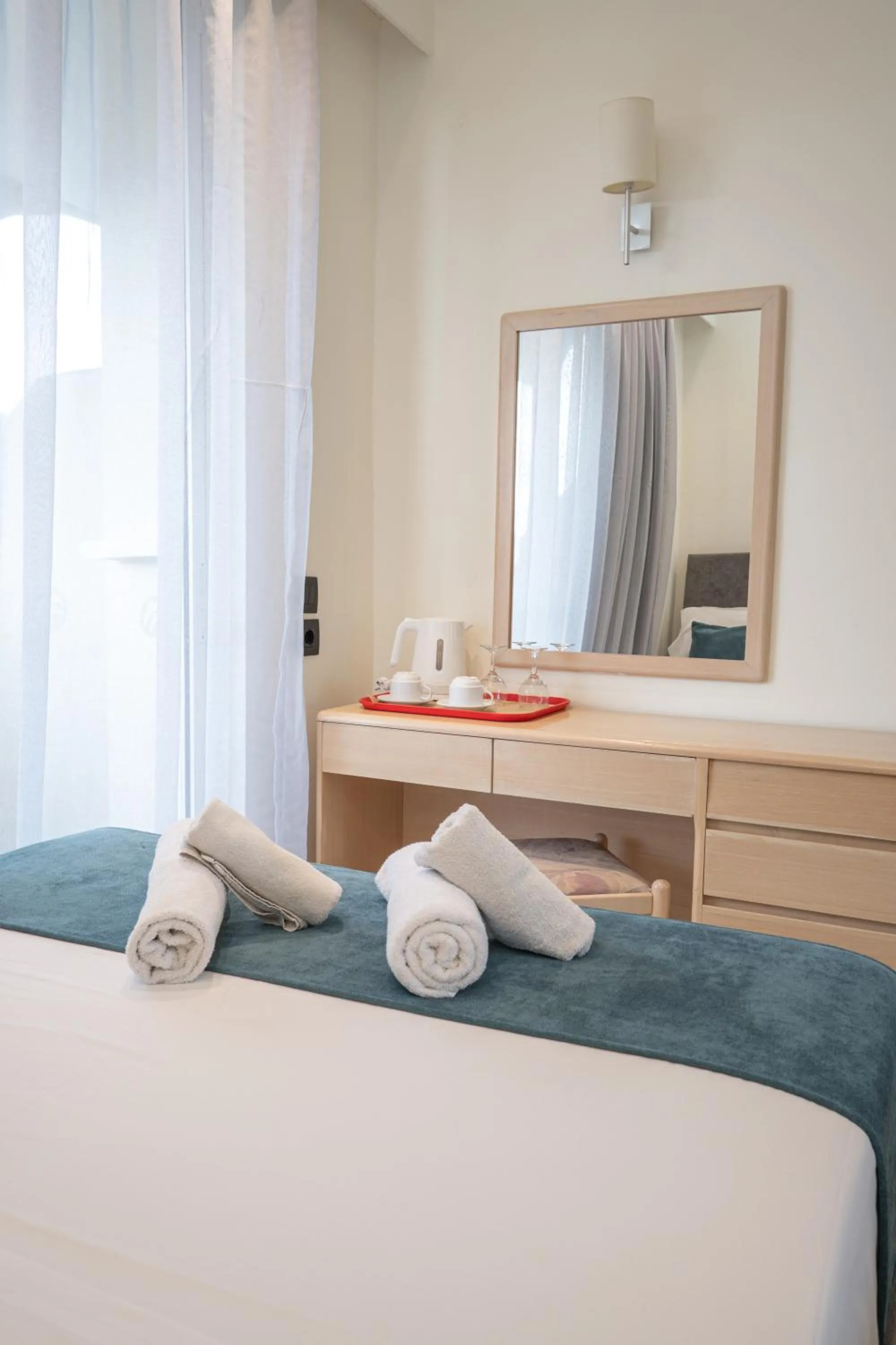 Bedroom, Bed in Delfinia Resort - All Inclusive