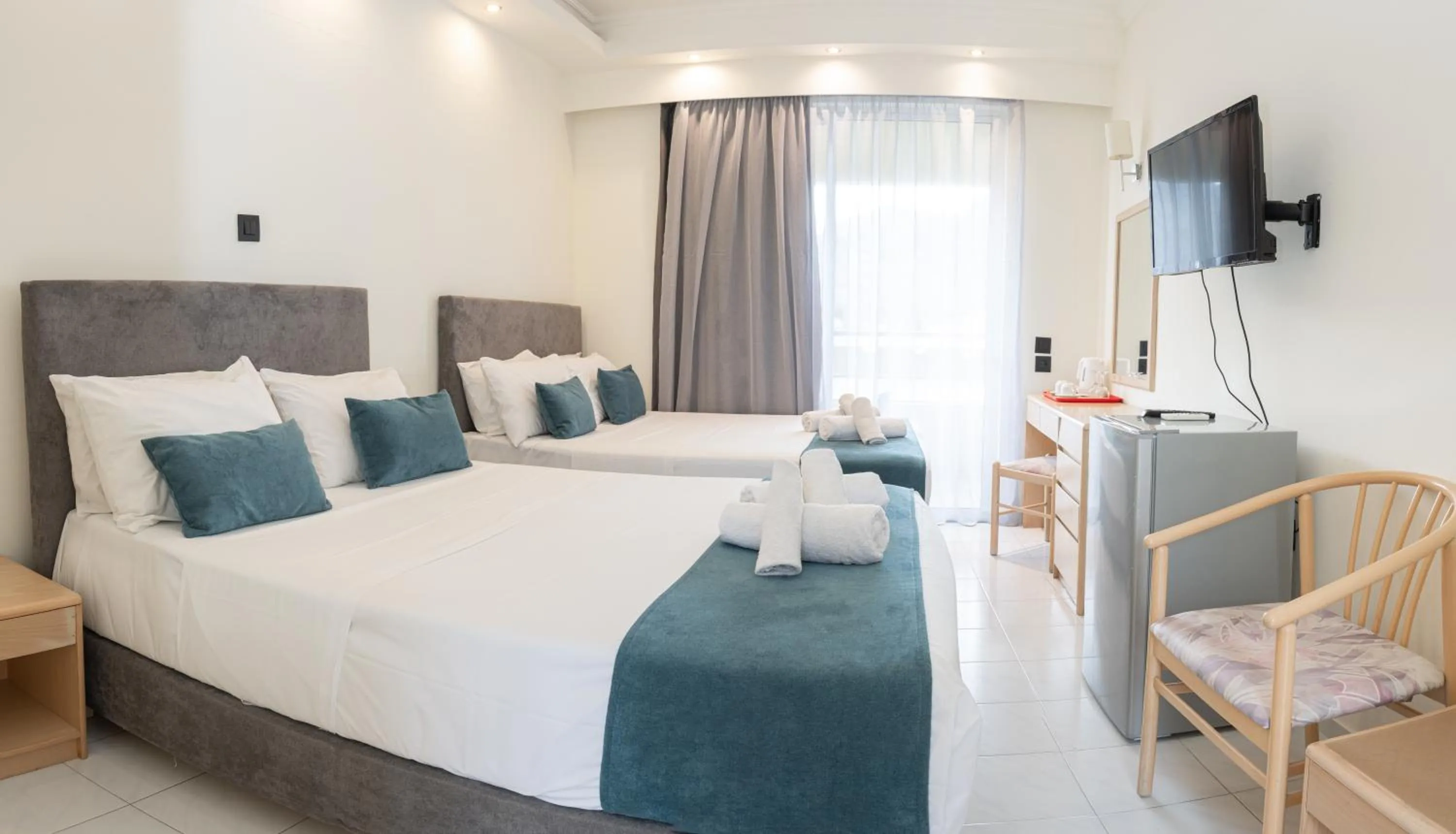 Bedroom, Bed in Delfinia Resort - All Inclusive