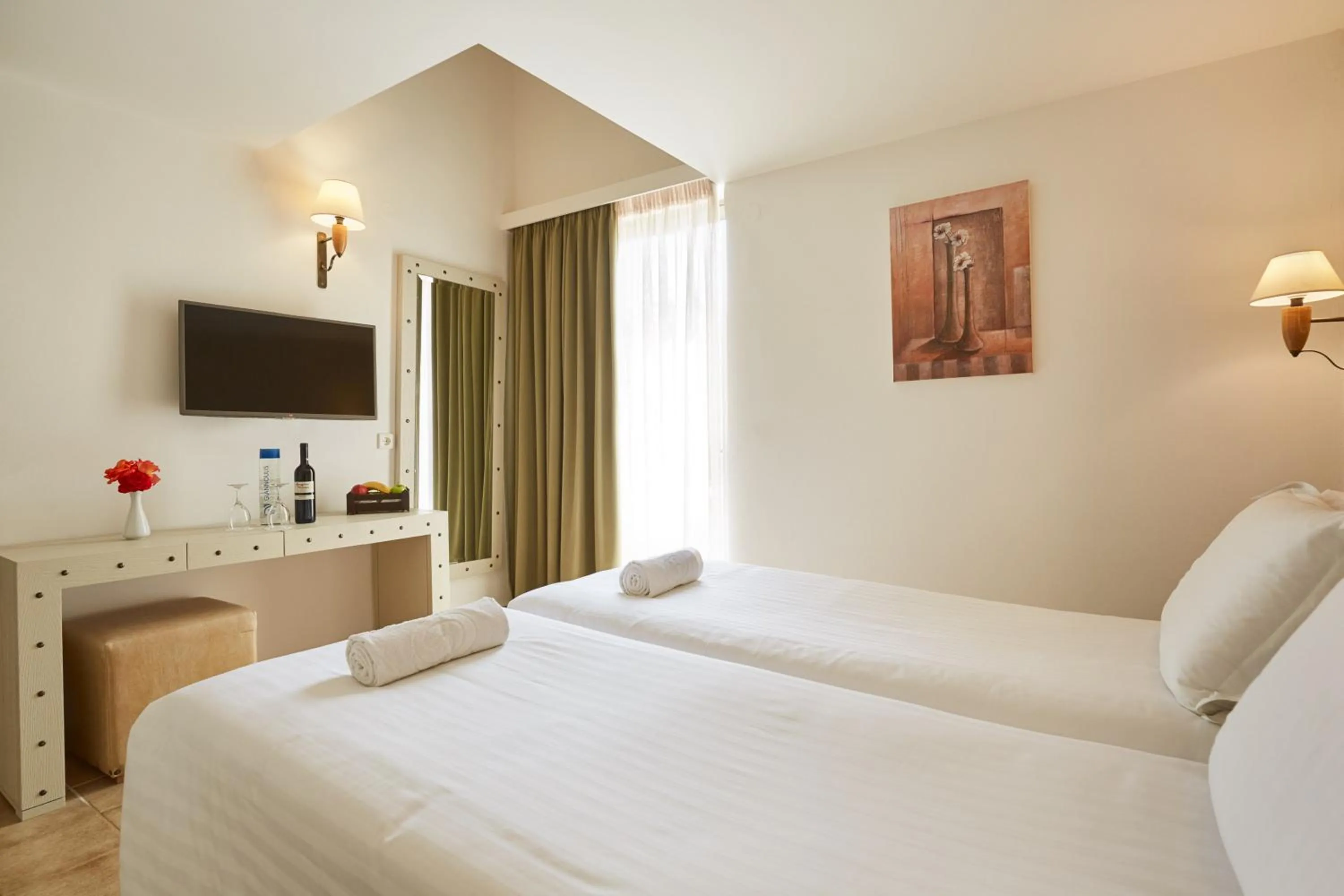 Bed in Giannoulis – Santa Marina Beach Hotel