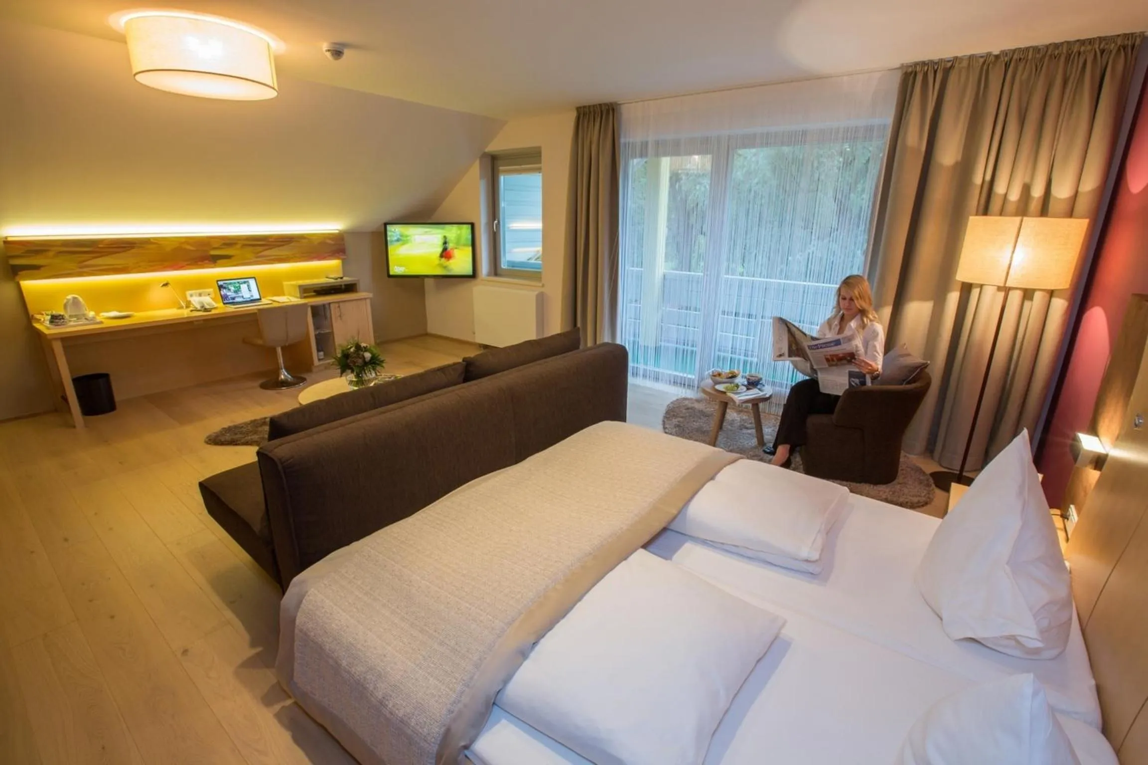 Bedroom, Bed in Hotel Krainerhütte