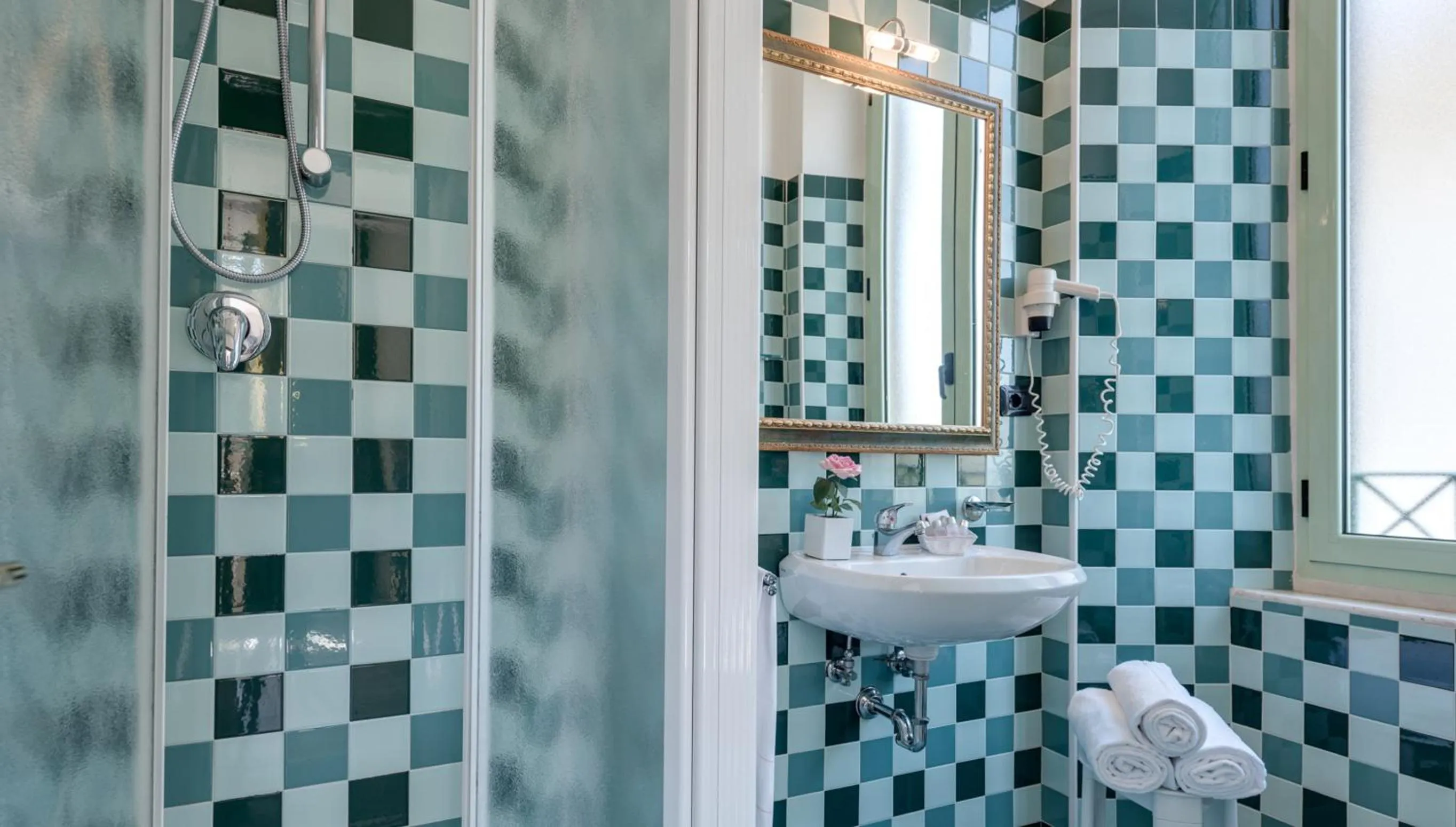 Shower in Hotel Da Vinci