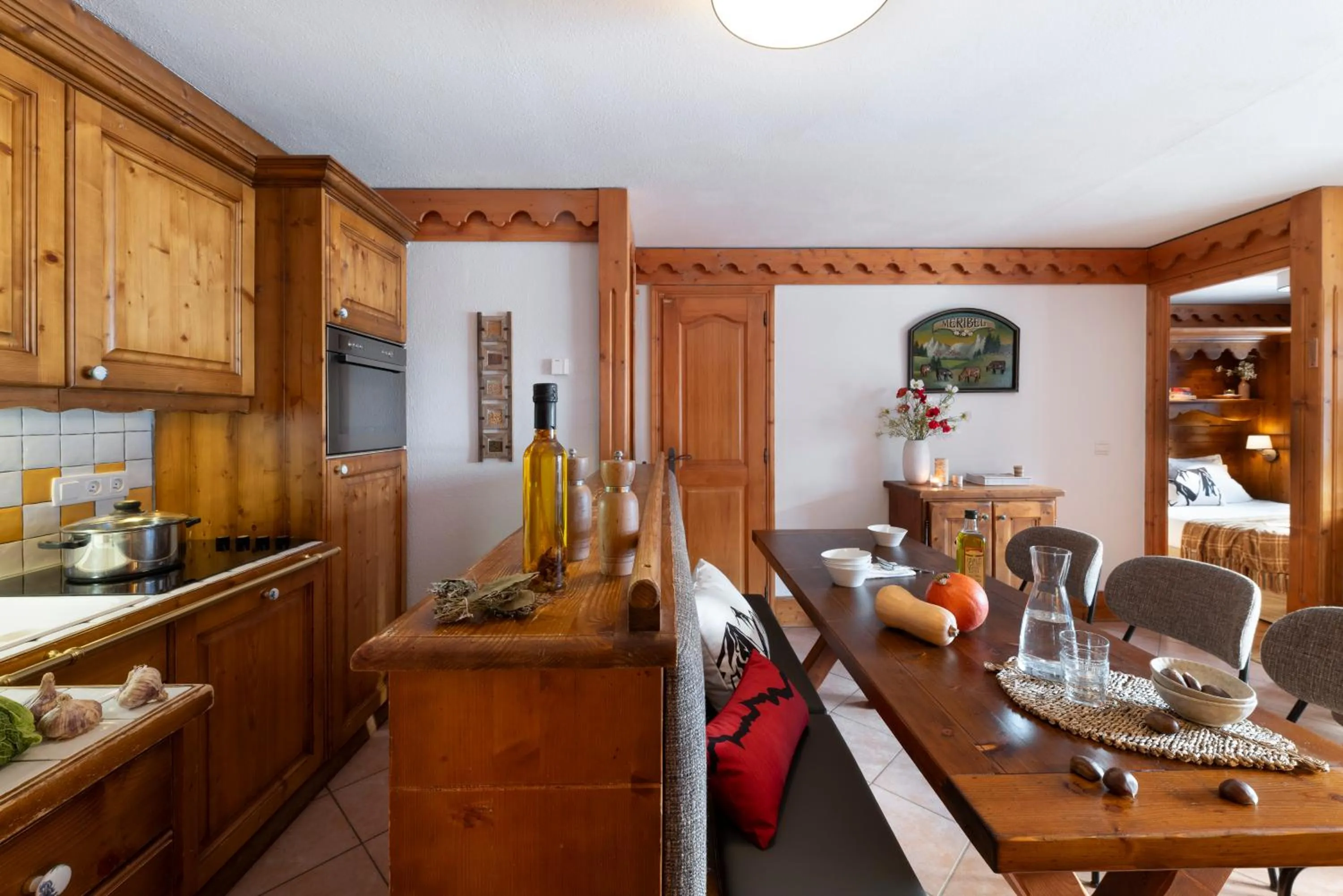 Kitchen or kitchenette in Résidence Pierre & Vacances Premium Les Fermes De Méribel