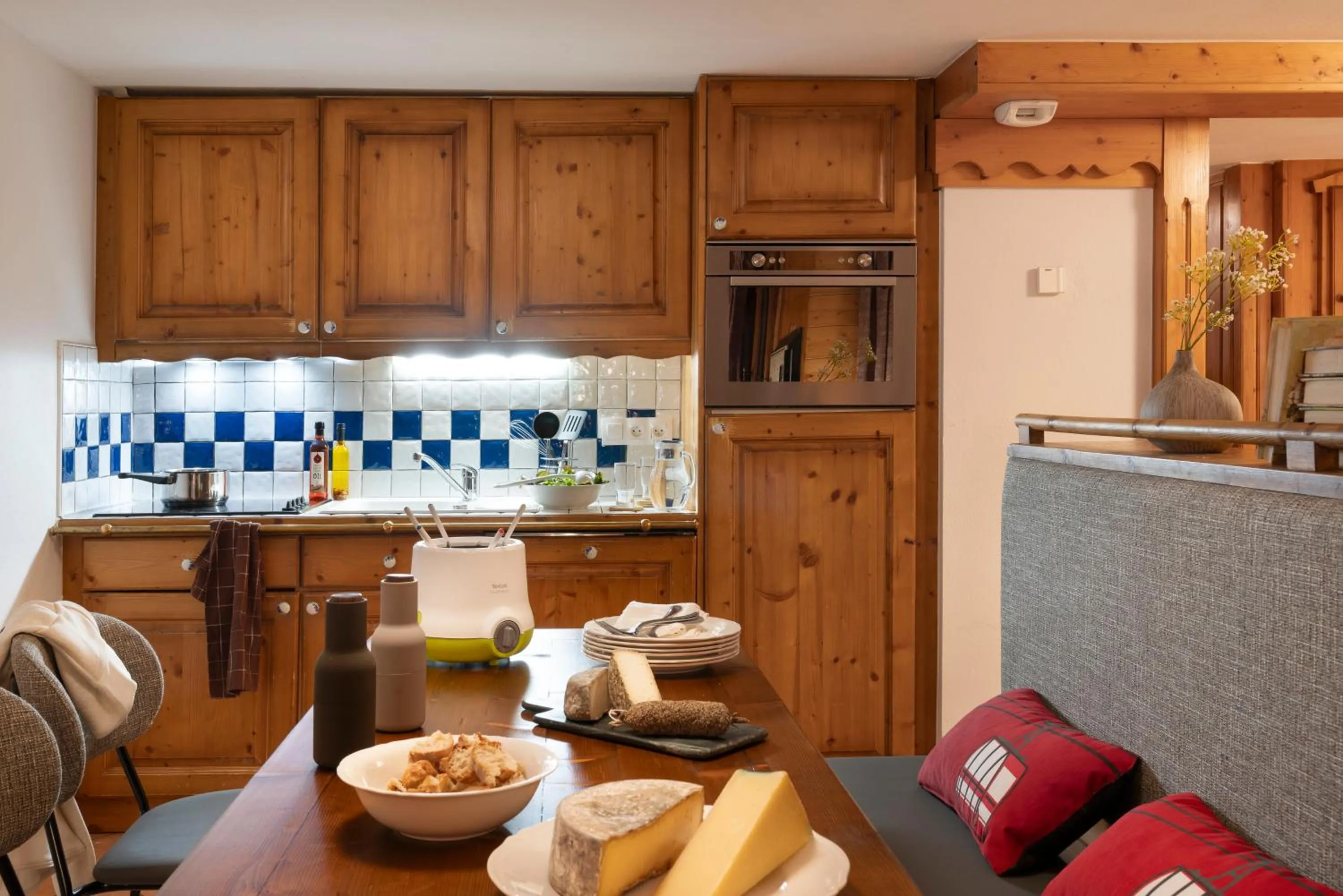 Kitchen or kitchenette in Résidence Pierre & Vacances Premium Les Fermes De Méribel