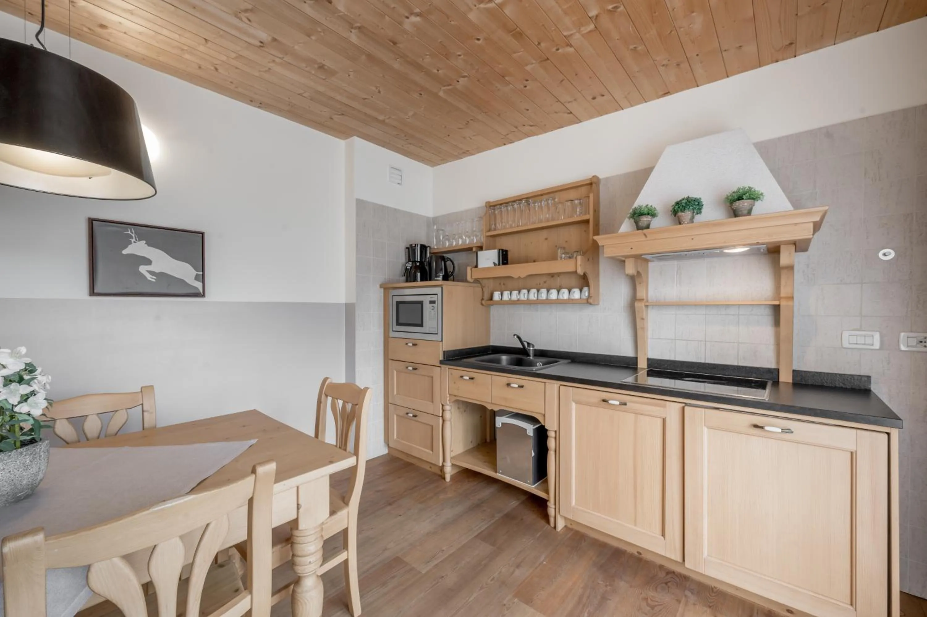 Kitchen or kitchenette in Apartment Torri di Seefeld