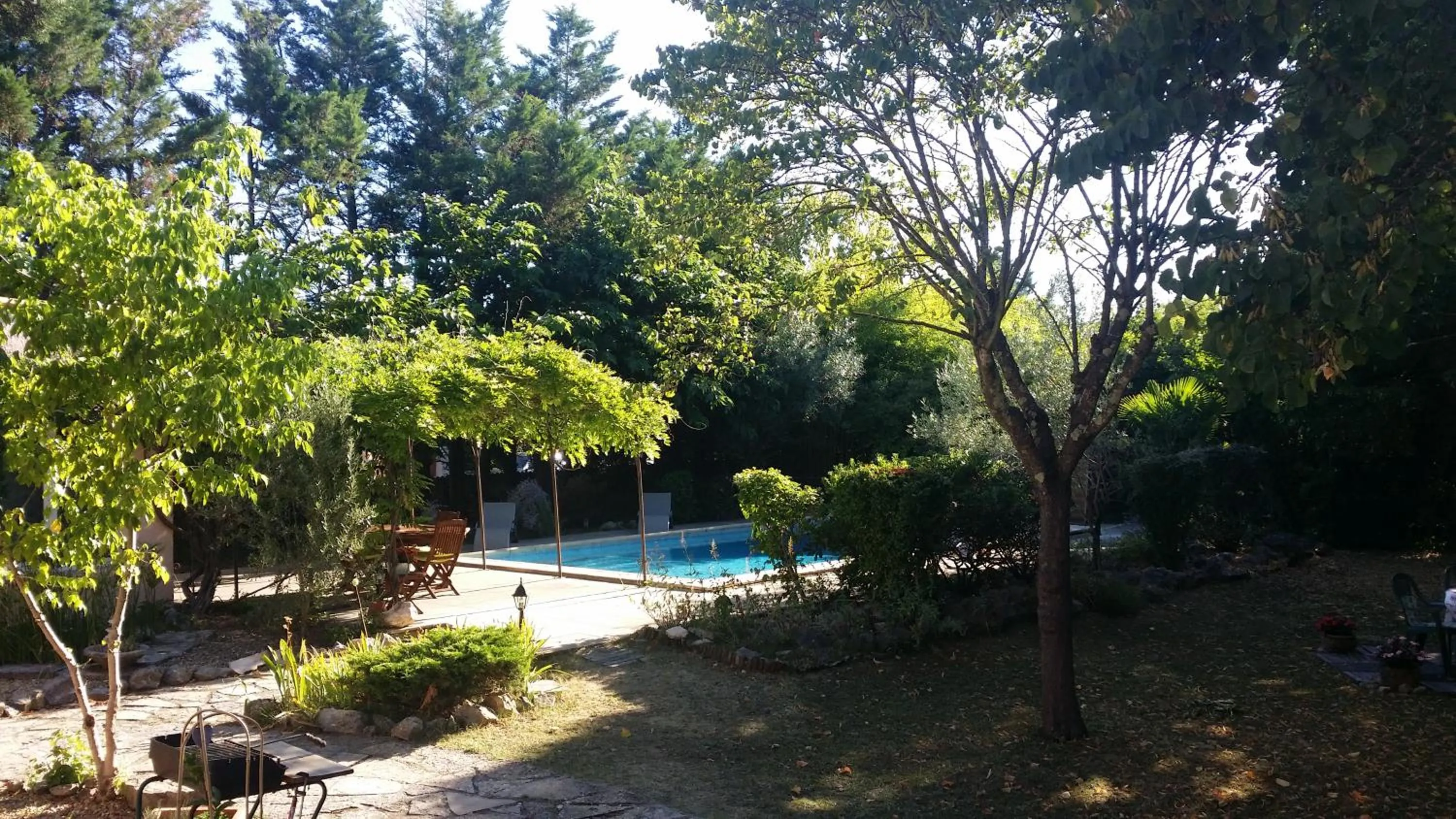 Pool view in Le clos des olivettes
