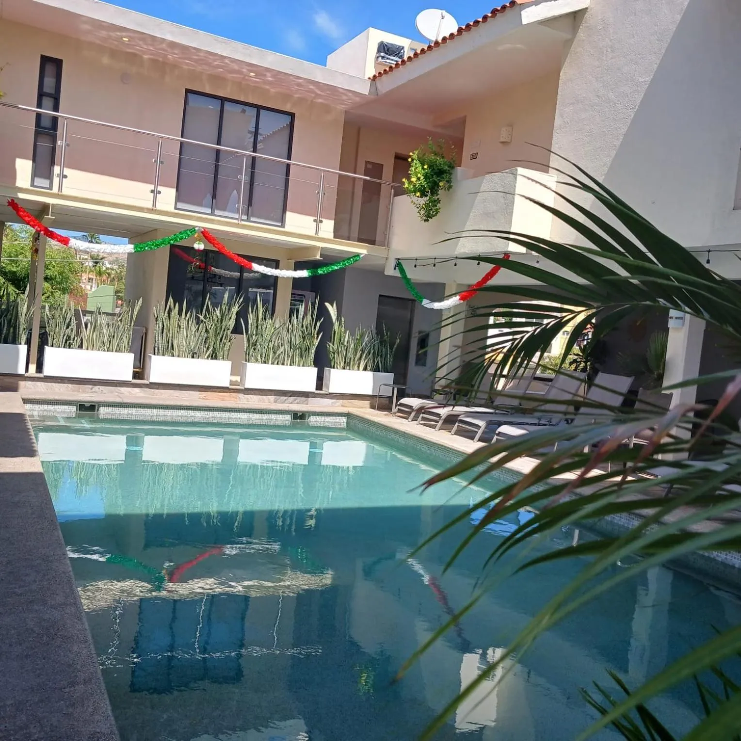 Pool view in Suites Las Palmas