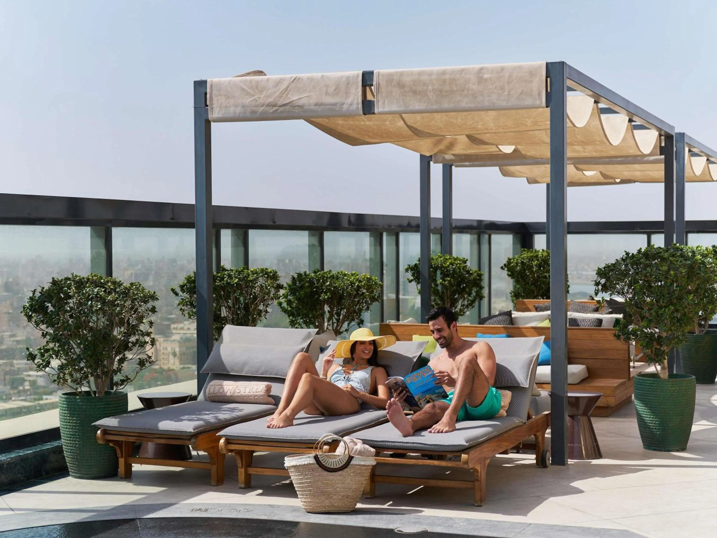 Pool view in Fairmont Nile City