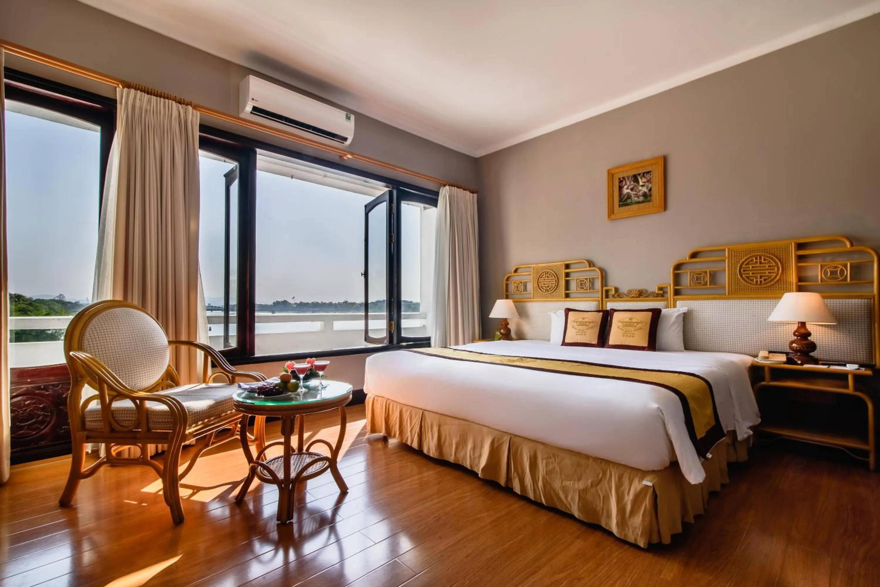River view, Bed in Huong Giang Hotel Resort & Spa