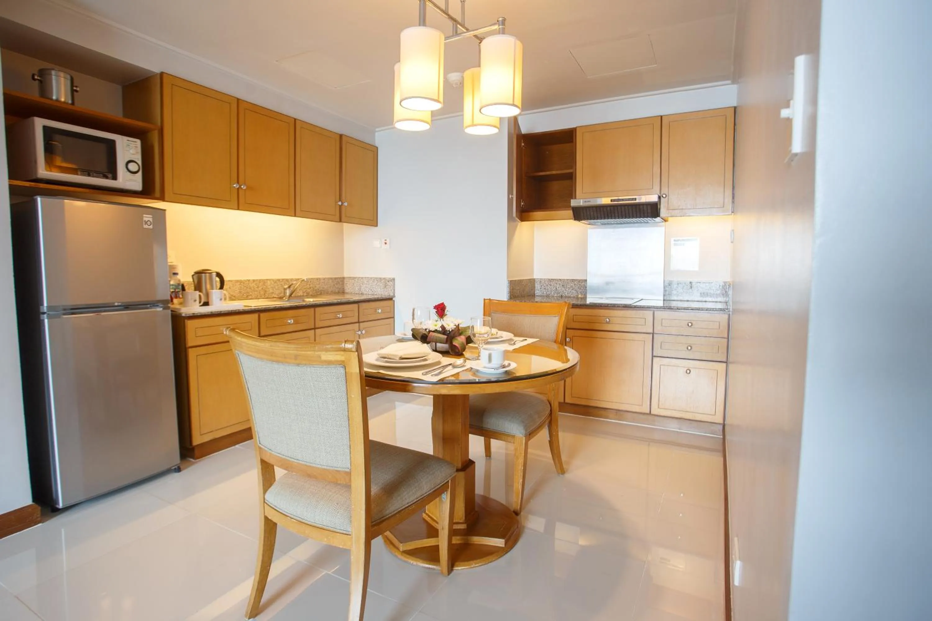 Dining area in The Linden Suites