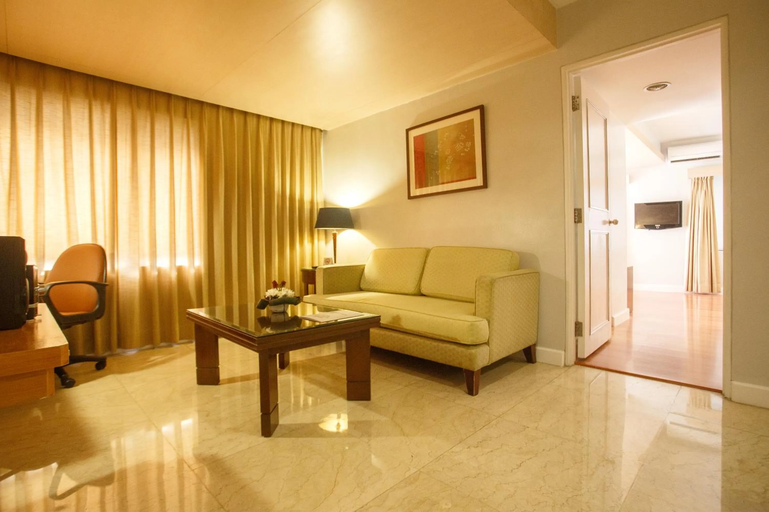 Living room in The Linden Suites