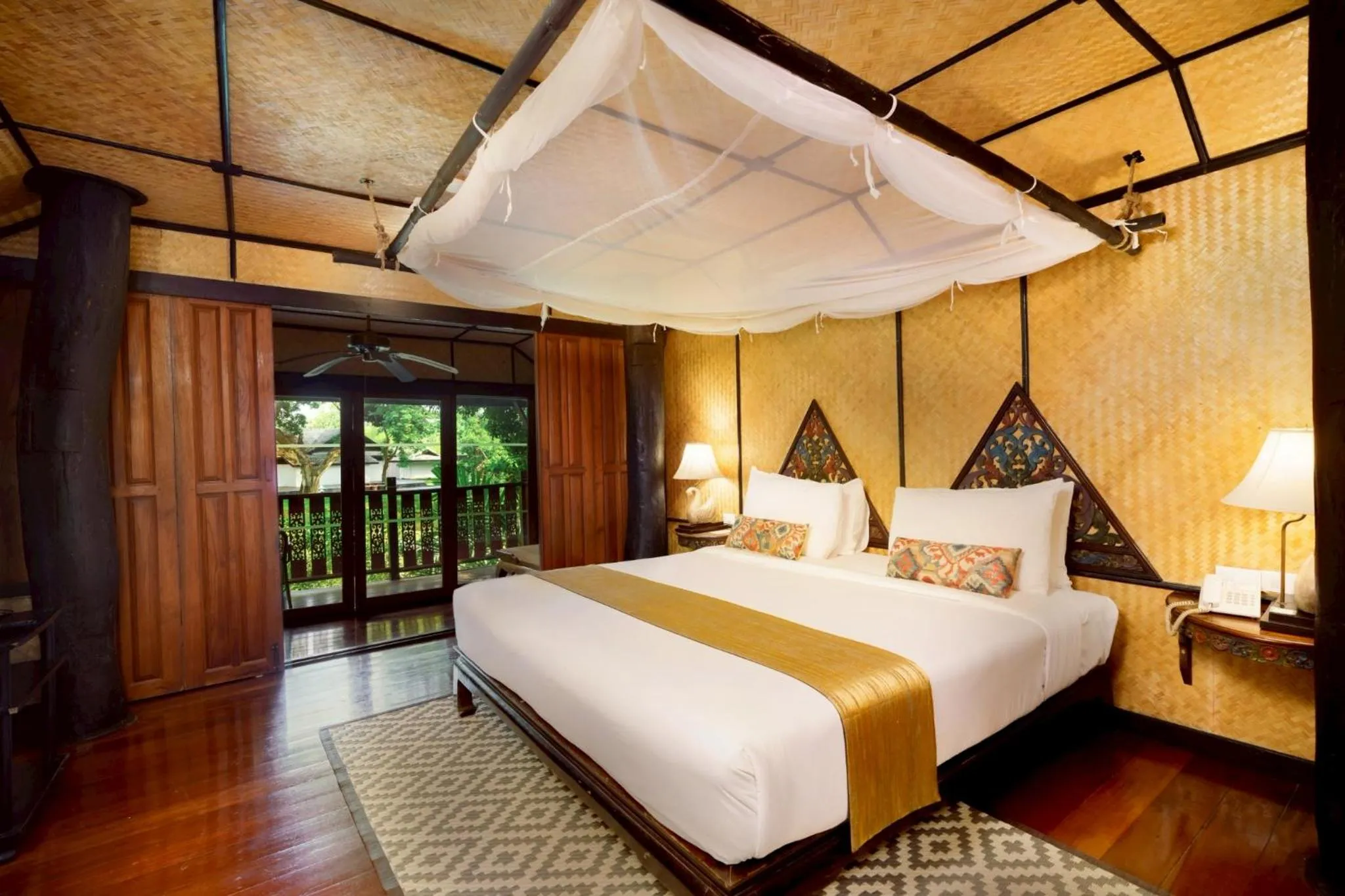 View (from property/room), Bed in Lampang River Lodge