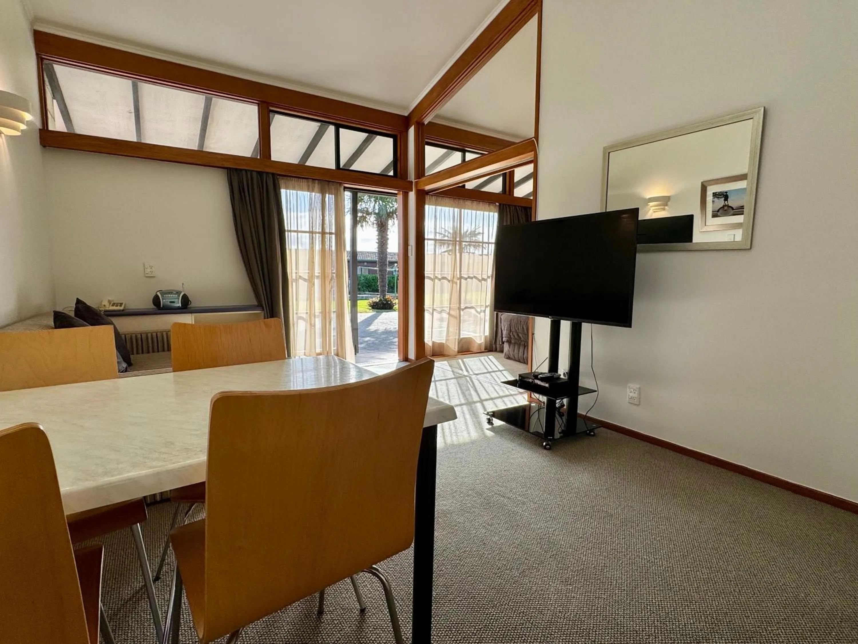 Living room in Teal Motor Lodge