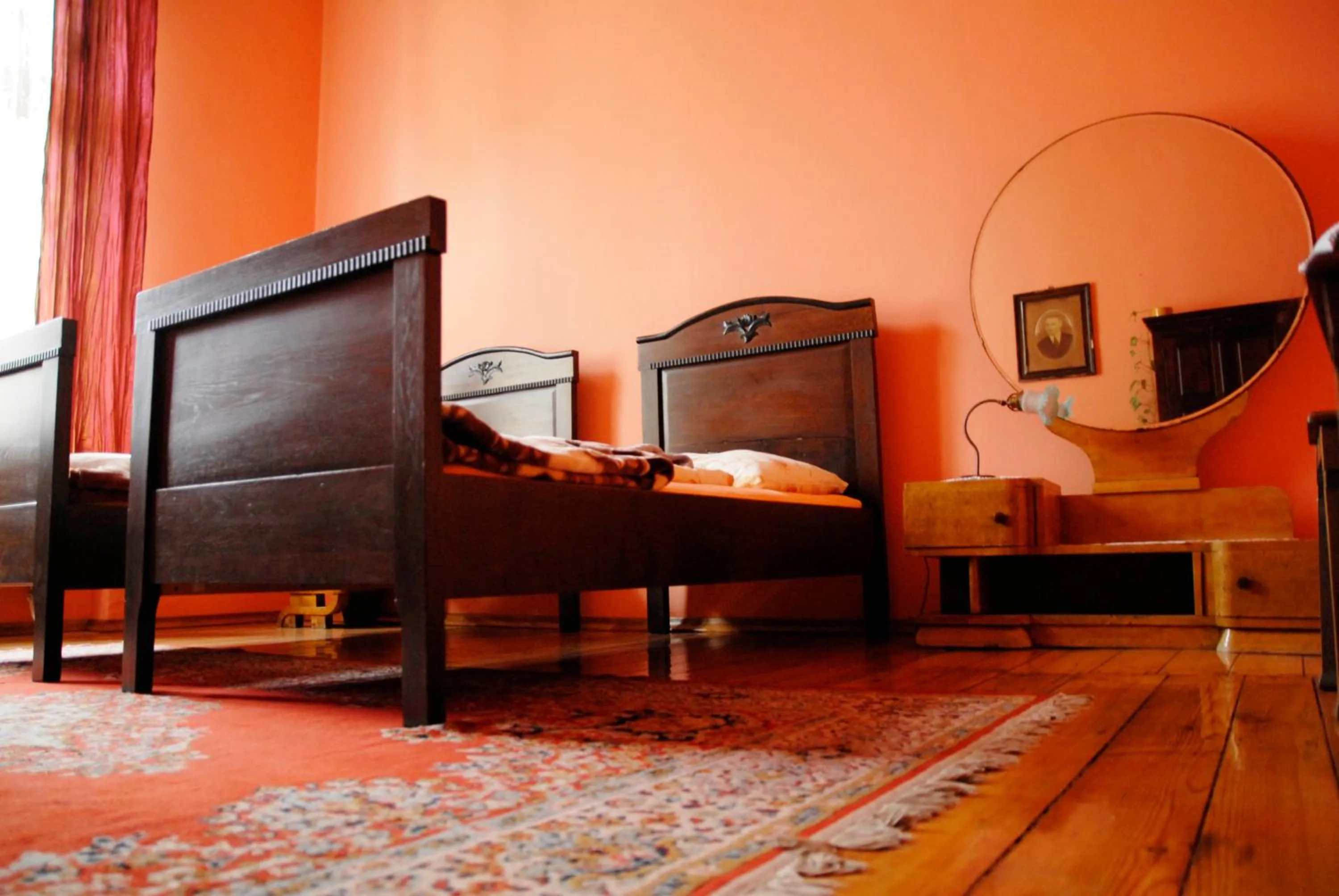 Decorative detail, Bed in Hostel, Pokoje gościnne Mleczarnia - Ozonowane