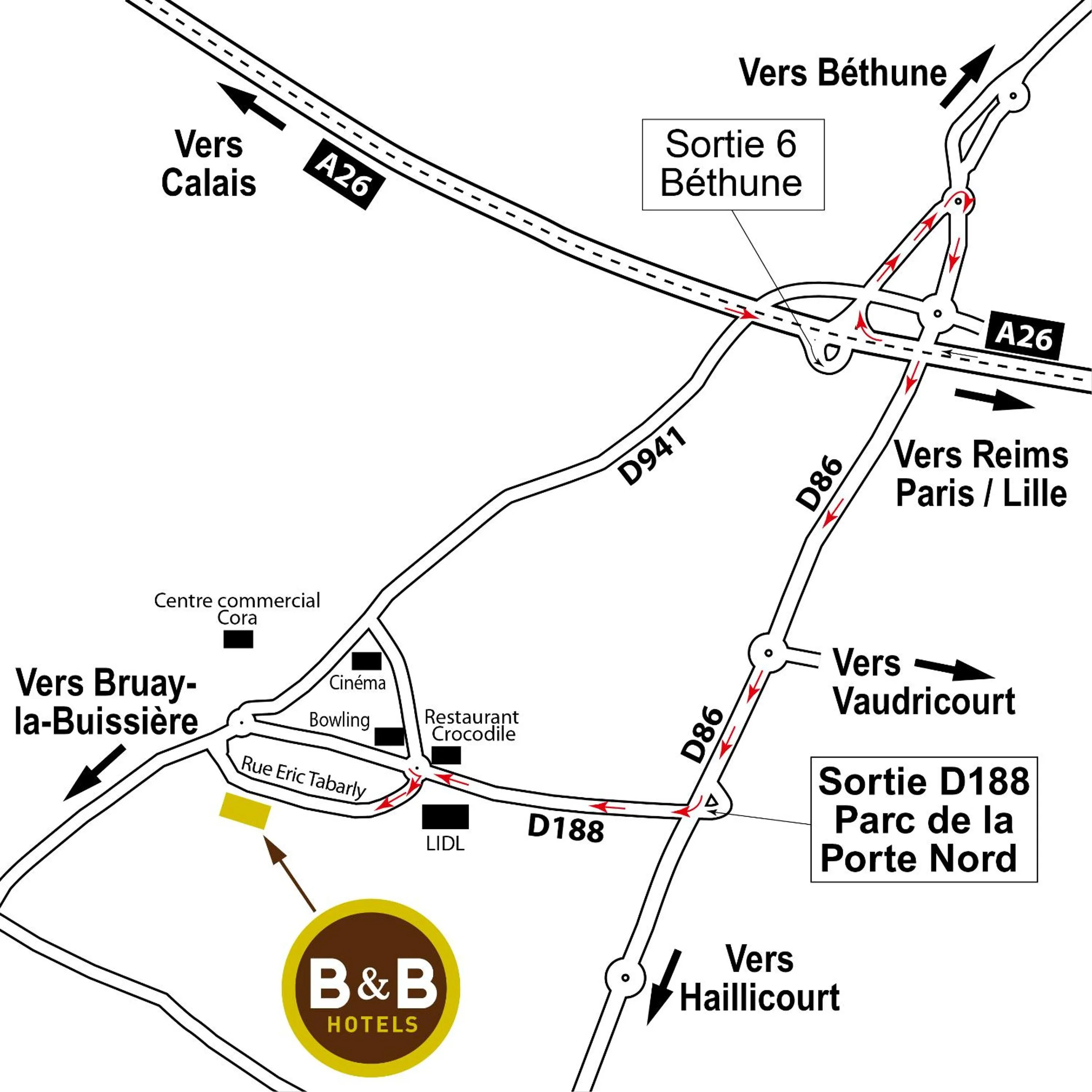 Floor plan in B&B HOTEL Béthune Bruay-la-Buissière