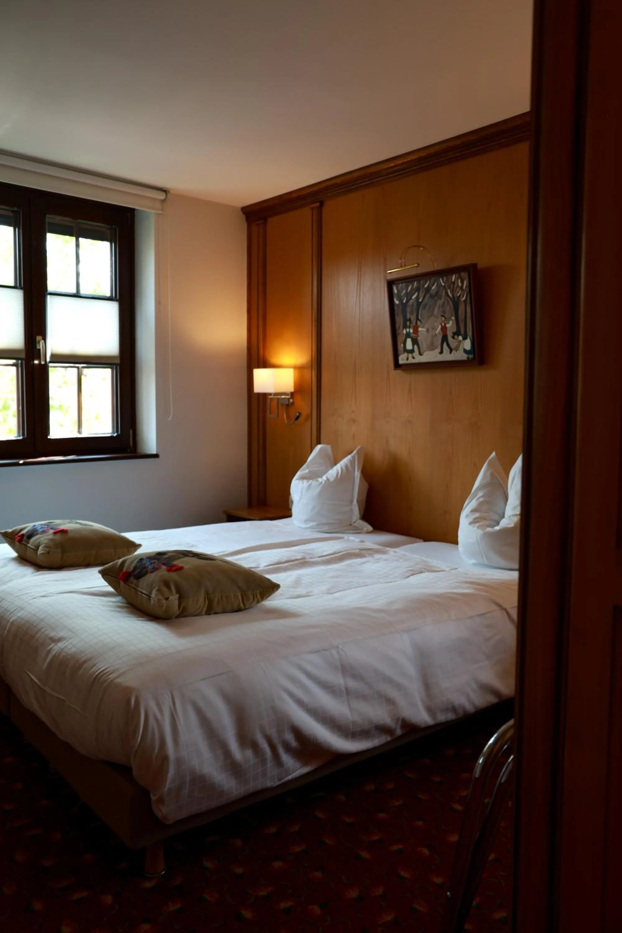 Bedroom, Bed in Hotel - Restaurant Le Cerf & Spa