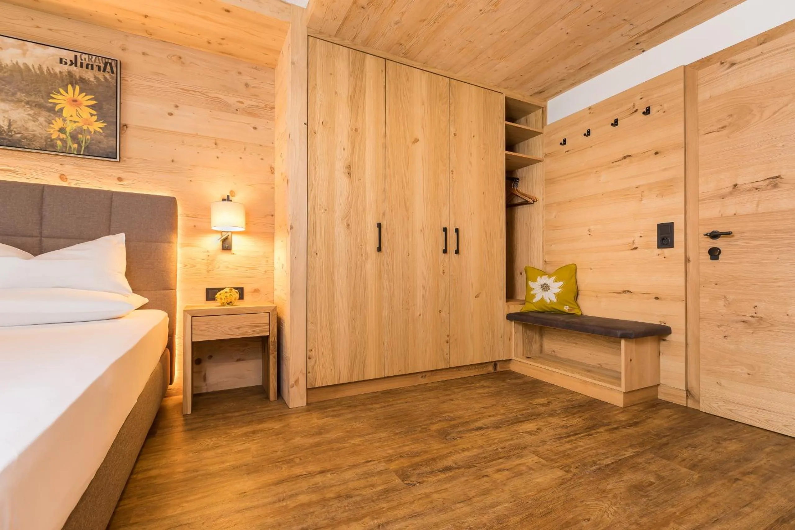 Decorative detail, Bed in Hotel Augarten