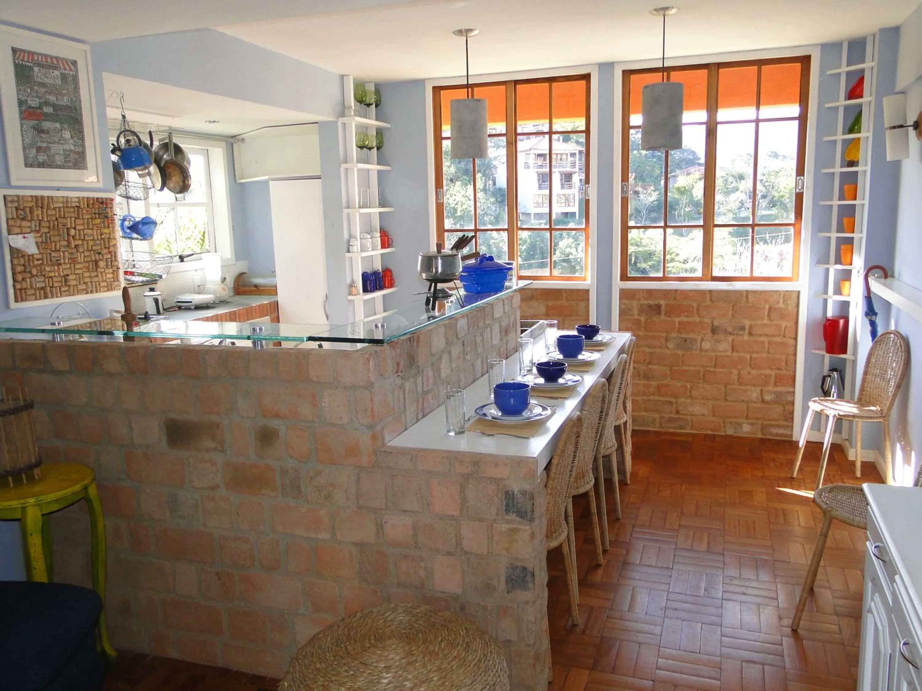 Communal kitchen in Casa Temporada Itaipava
