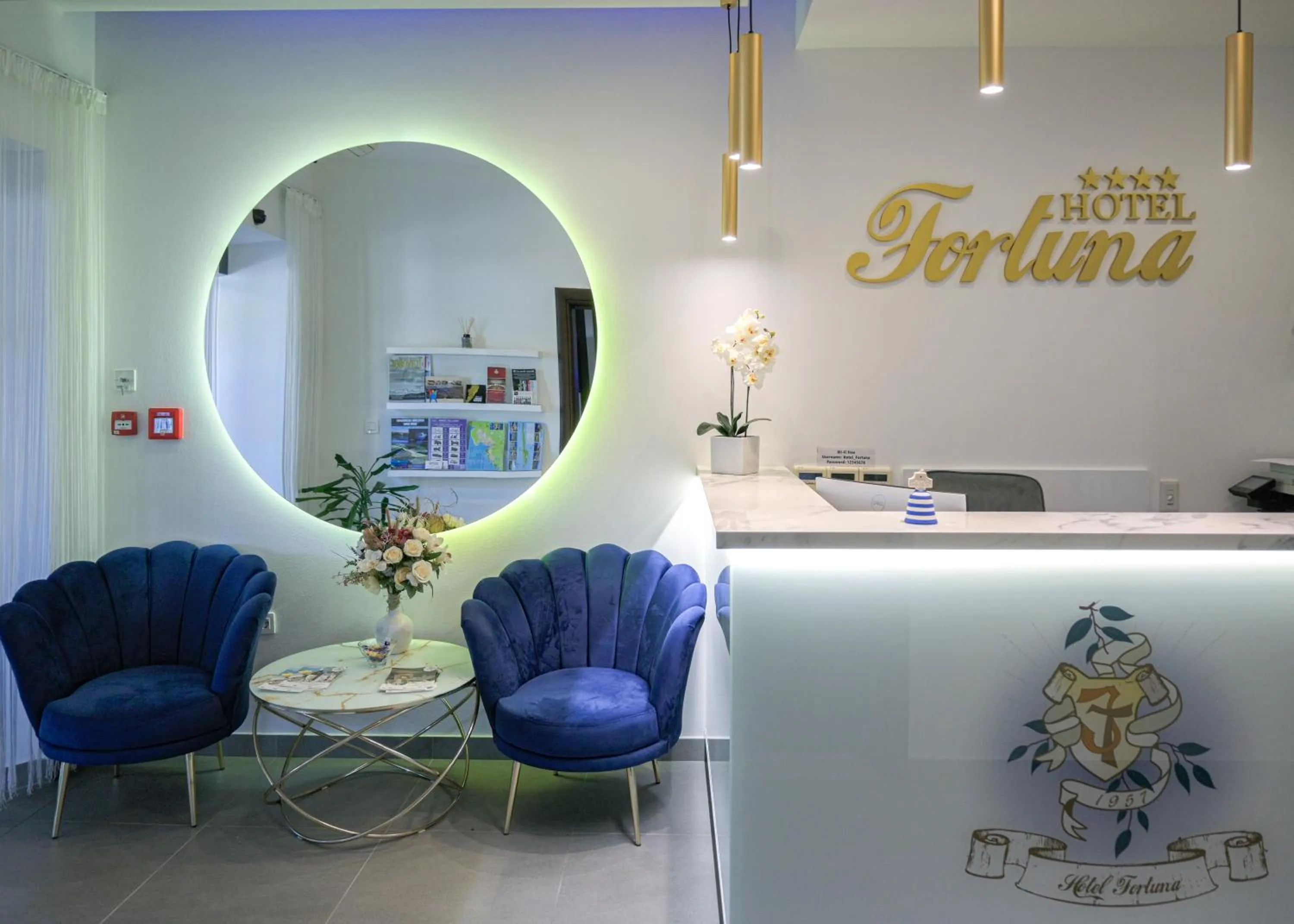 Lobby or reception in Hotel Fortuna