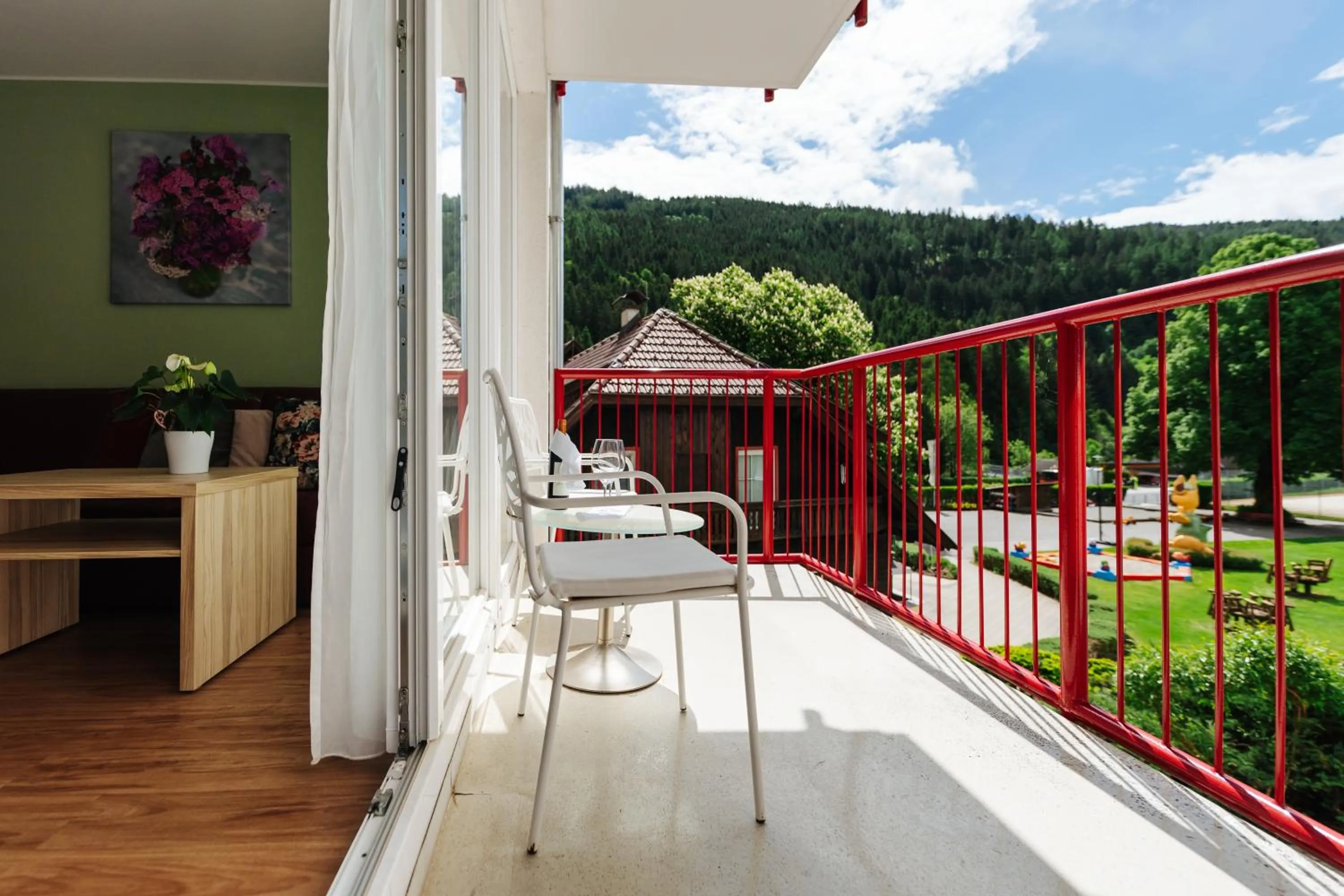 View (from property/room) in Familienhotel Trebesingerhof