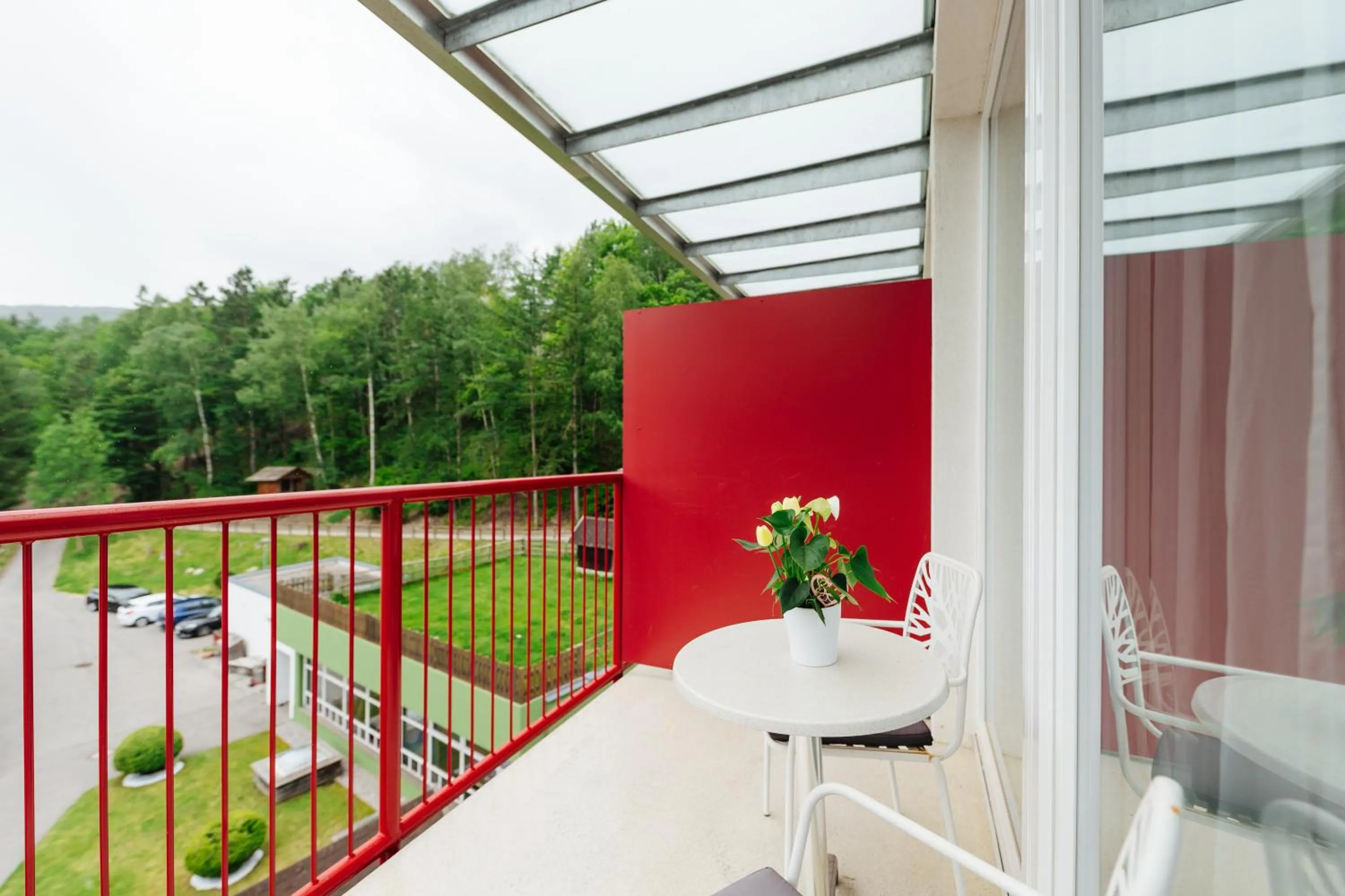 View (from property/room) in Familienhotel Trebesingerhof