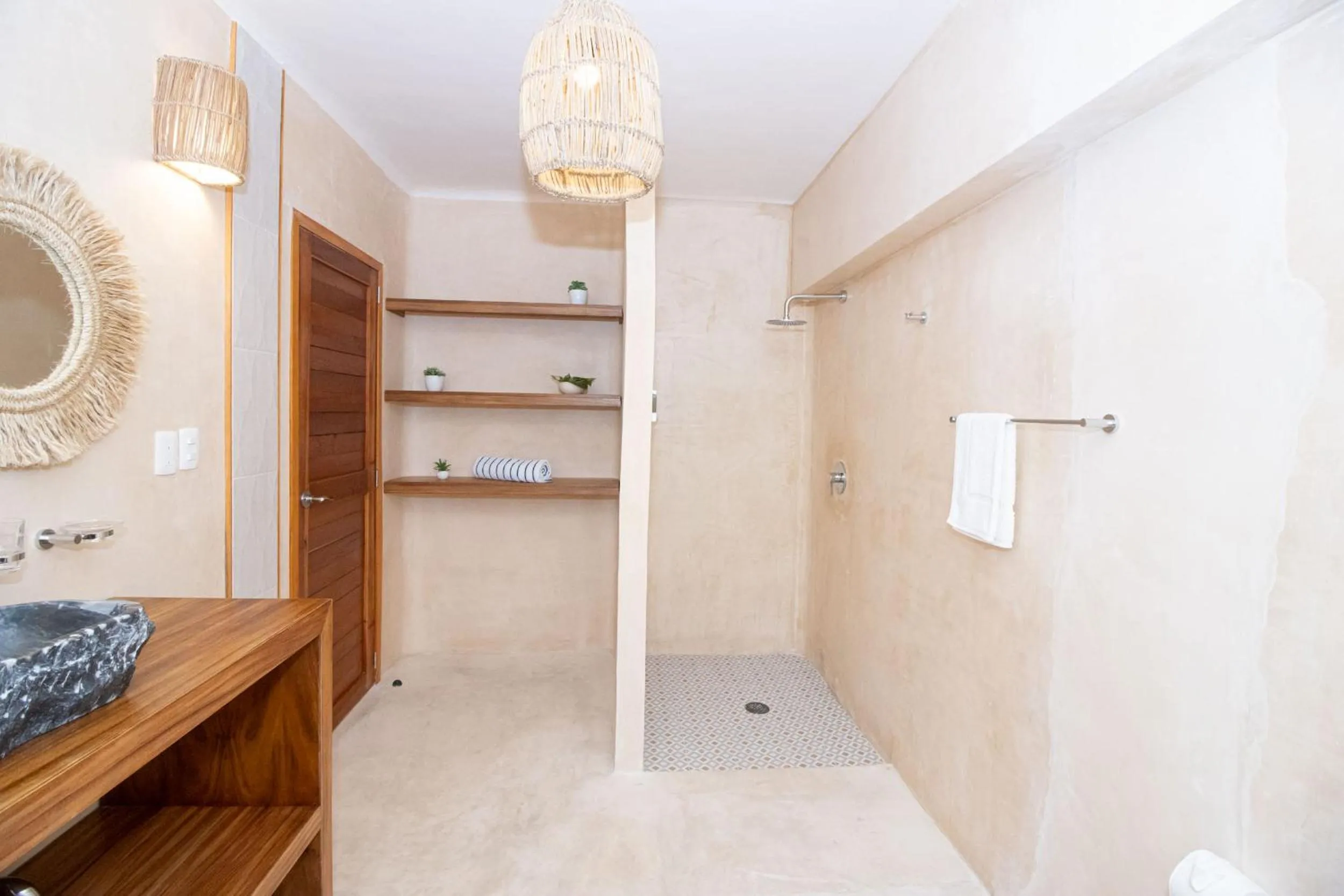 Bathroom in Amaite Holbox - Oceanfront Hotel