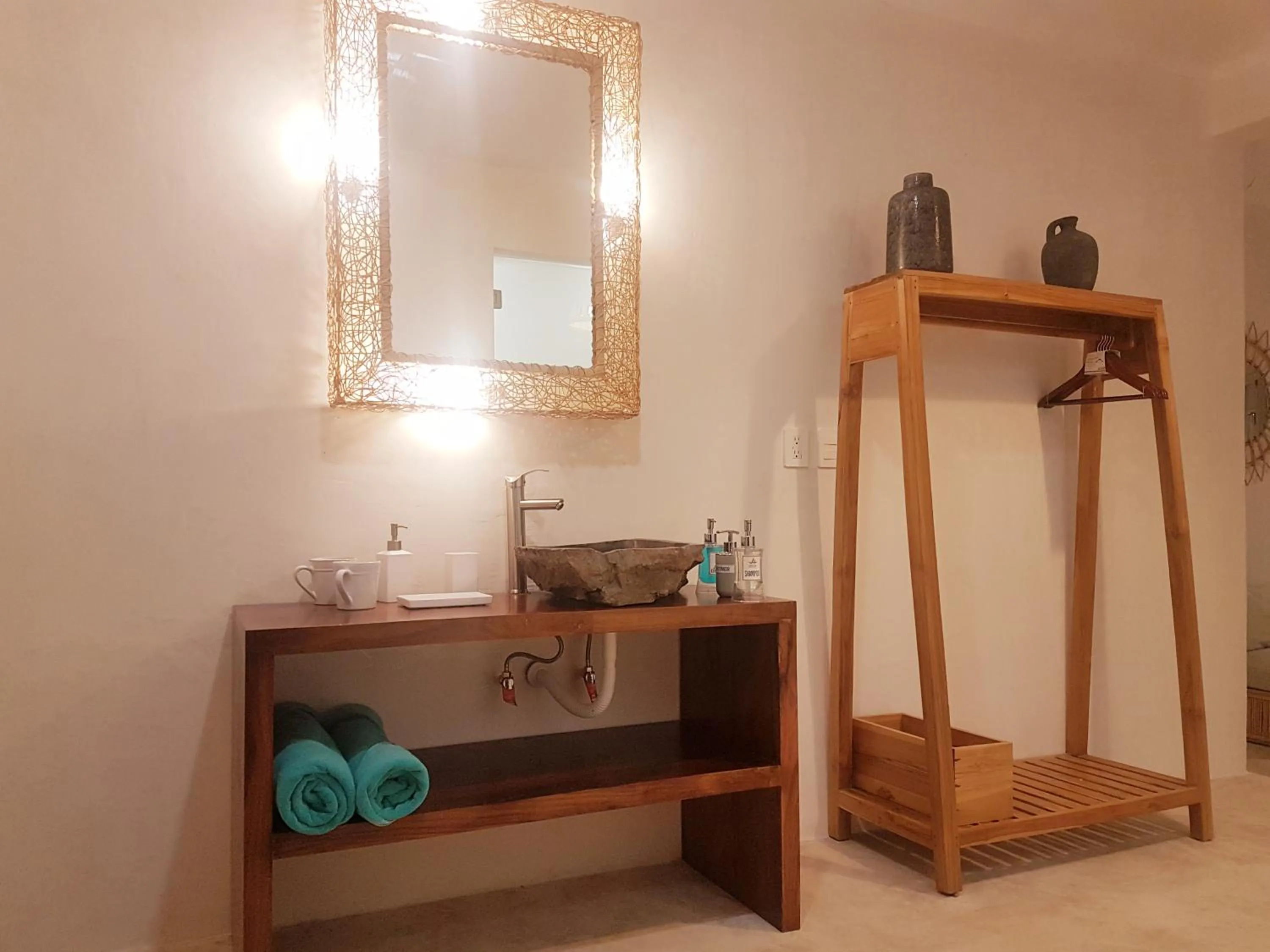 Bathroom in Amaite Holbox - Oceanfront Hotel