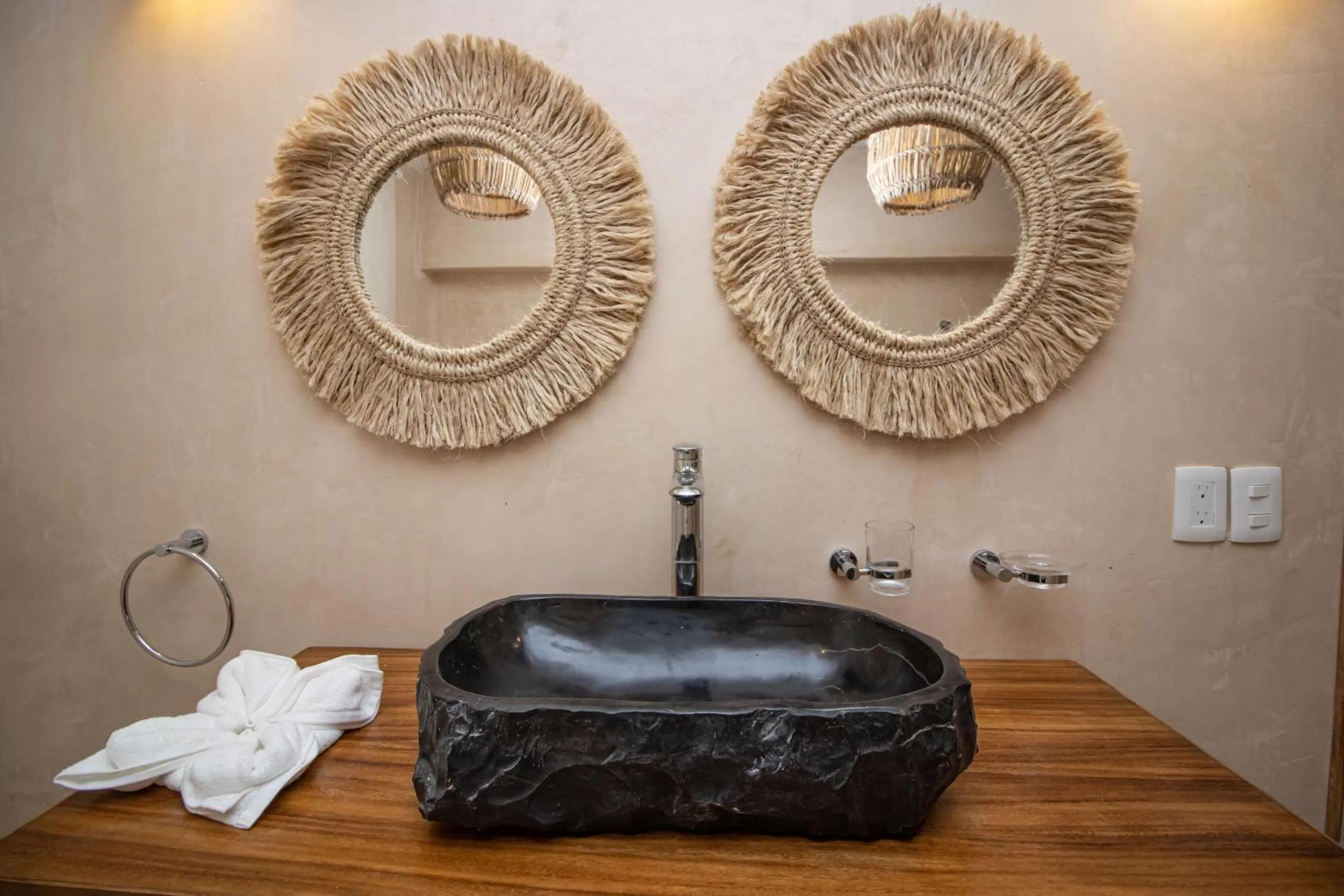 Bathroom in Amaite Holbox - Oceanfront Hotel