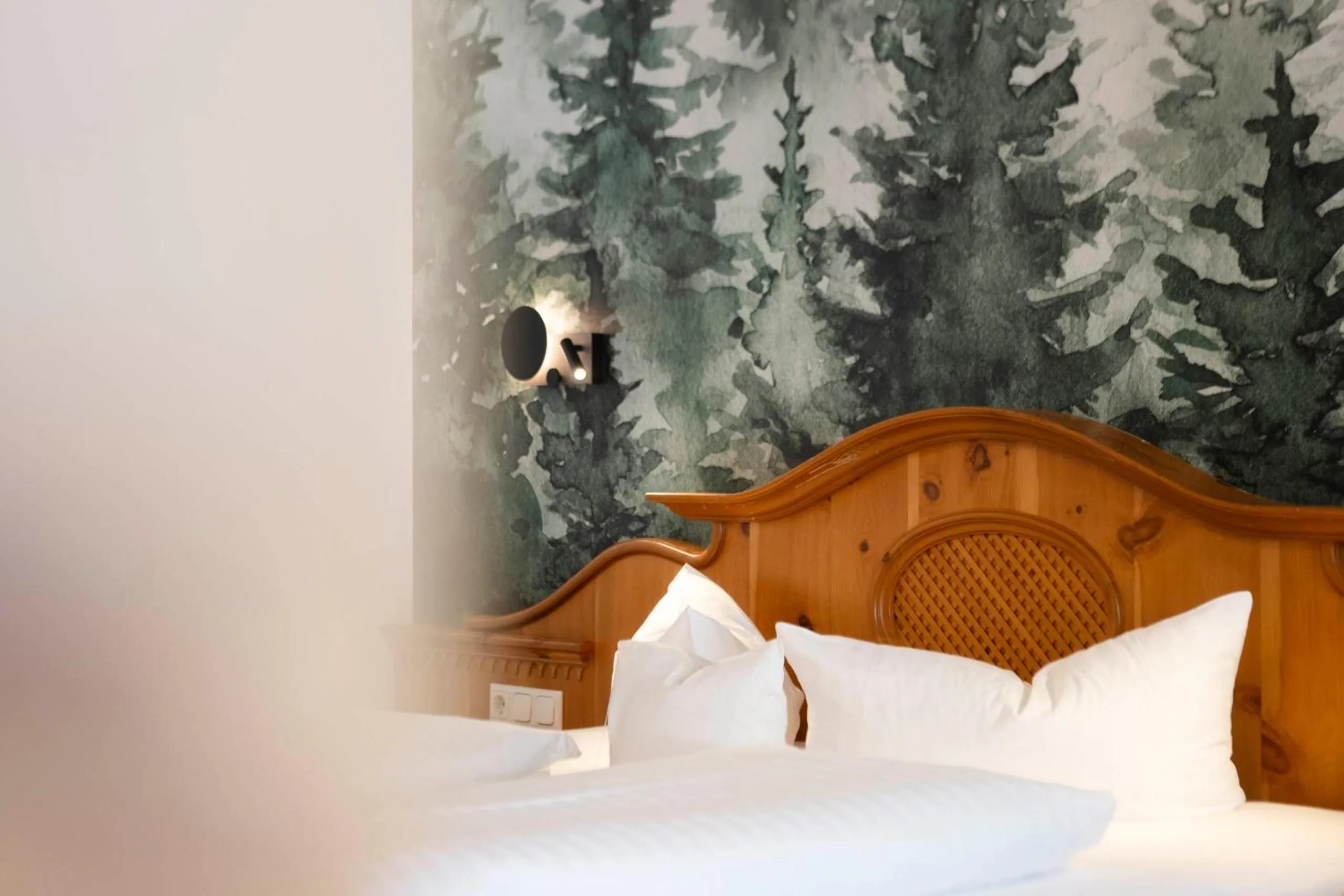 Bed in Hotel Stubaierhof