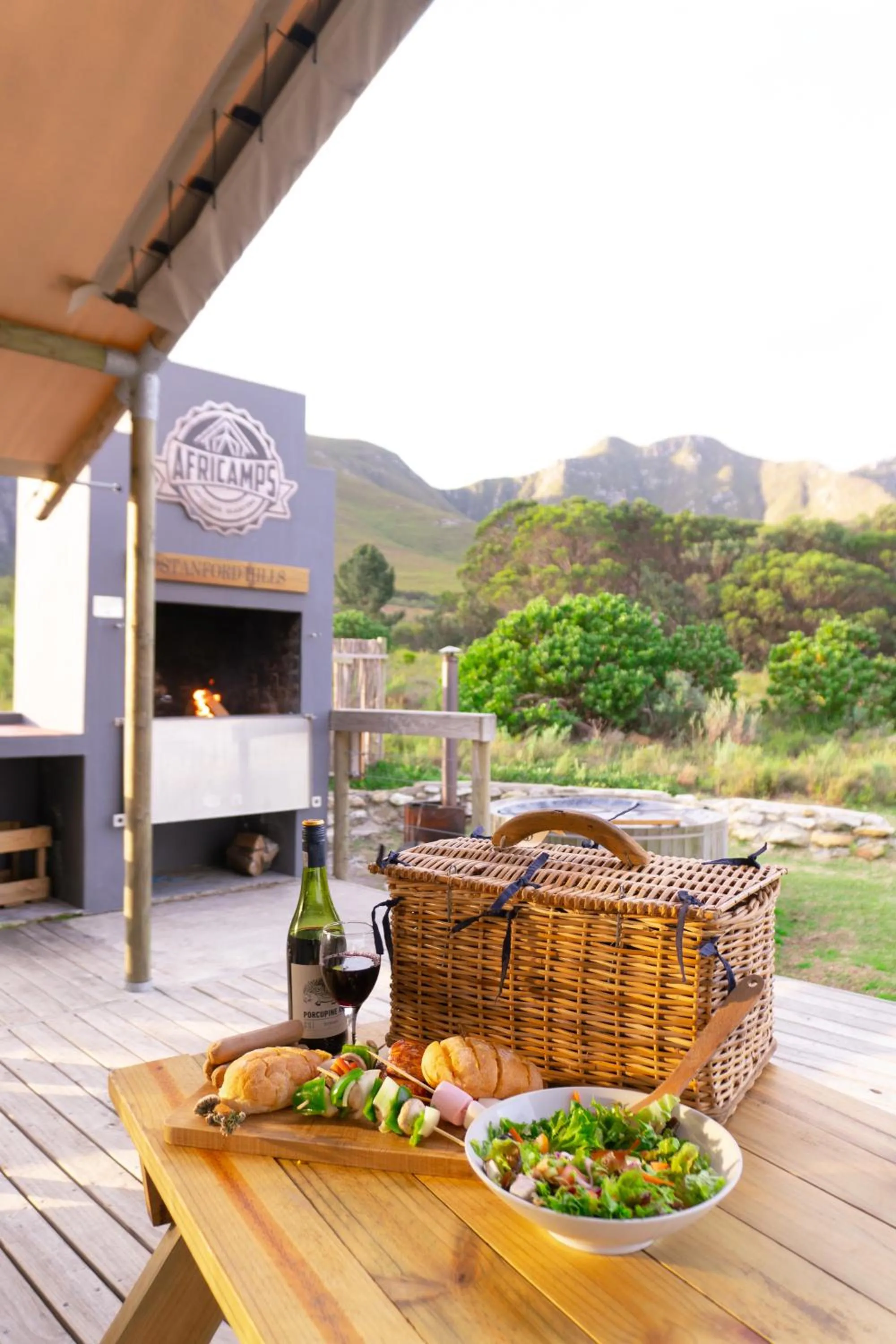 Dinner in AfriCamps at Stanford Hills